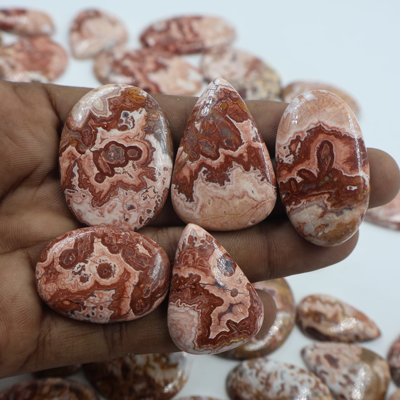 Natural Rosita Jasper Mix Shape -Size Gemstone (Cabochon ) Rosita Jasper 