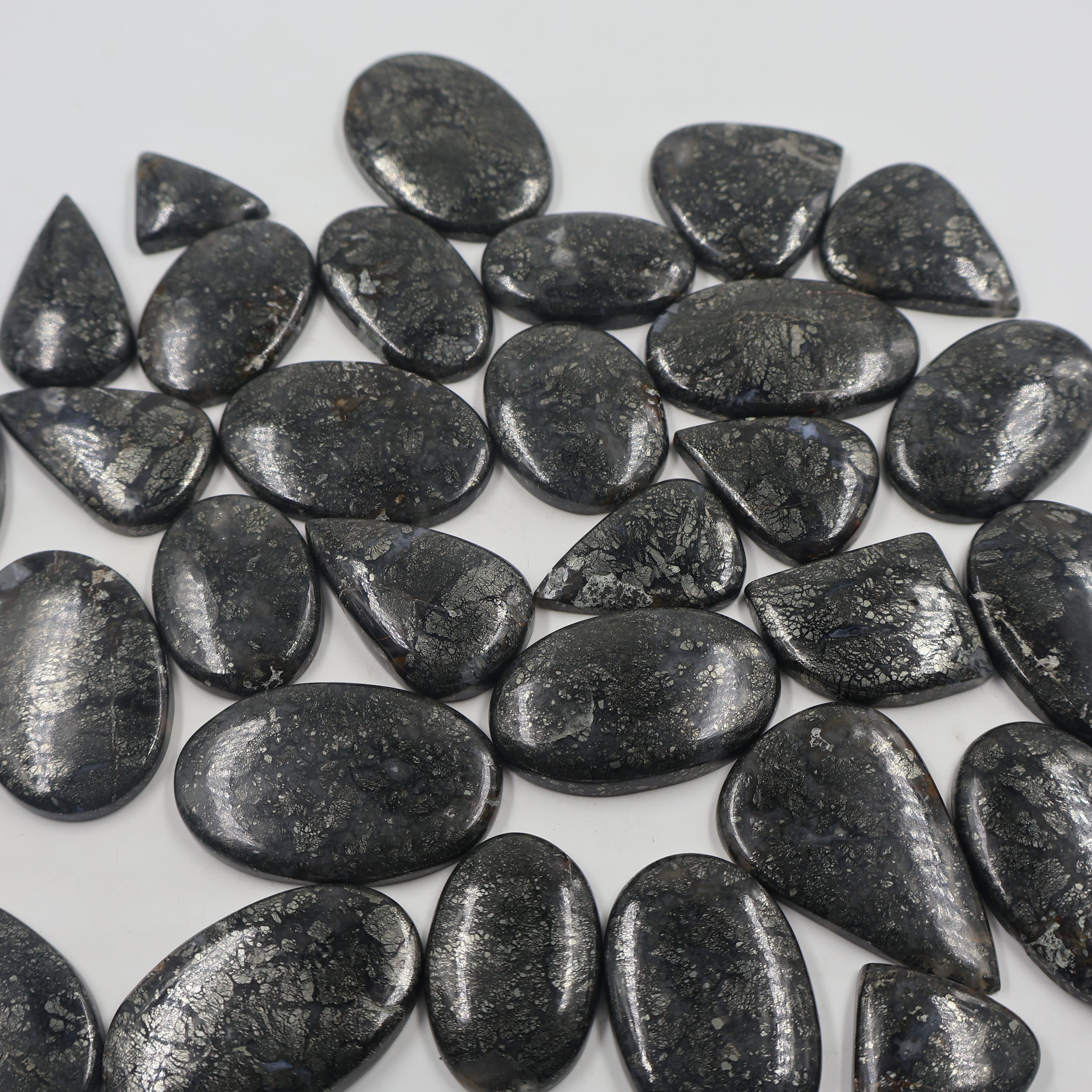Natural Marcasite Mix Shape -Size Gemstone (Cabochon ) Marcasite 