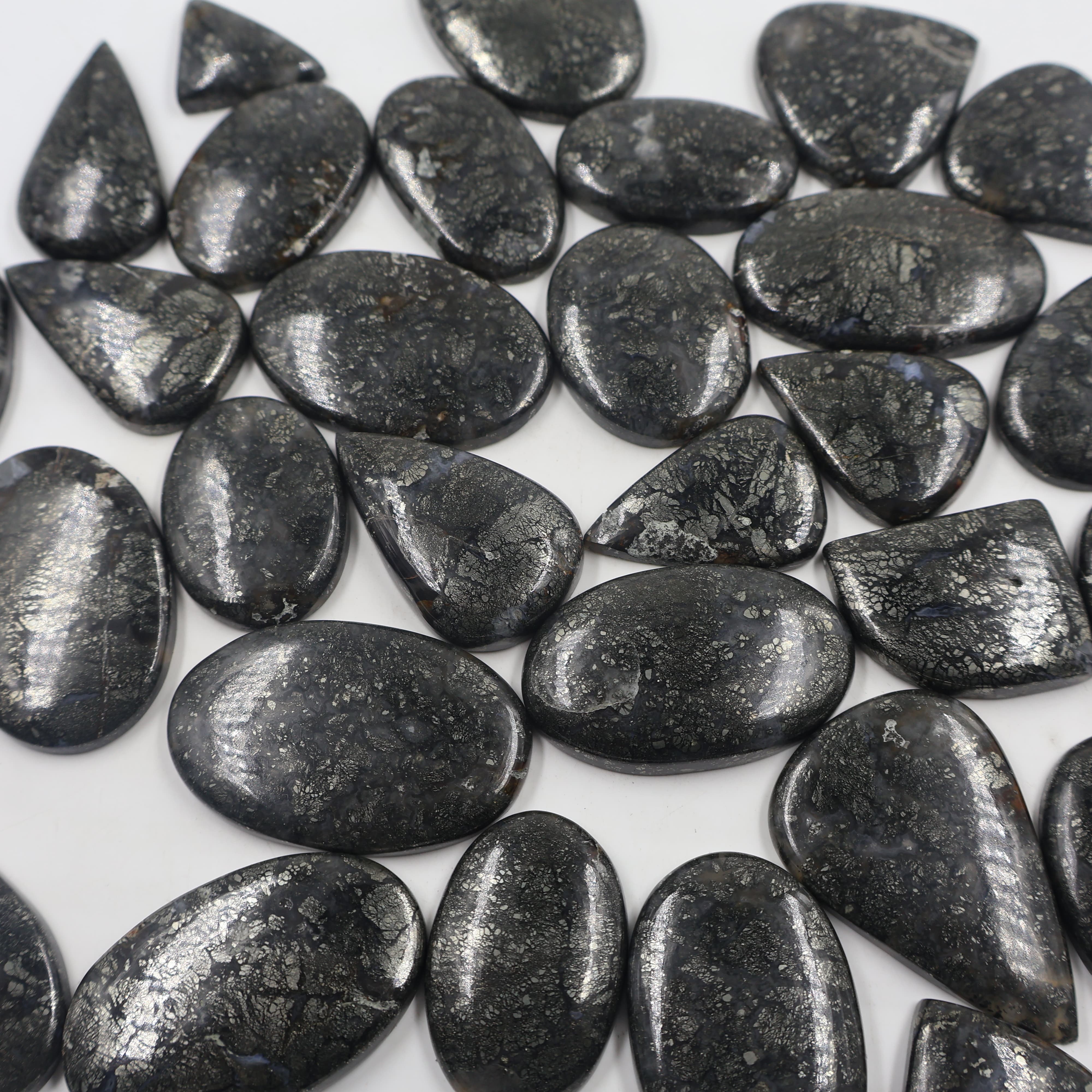 Natural Marcasite Mix Shape -Size Gemstone (Cabochon ) Marcasite 