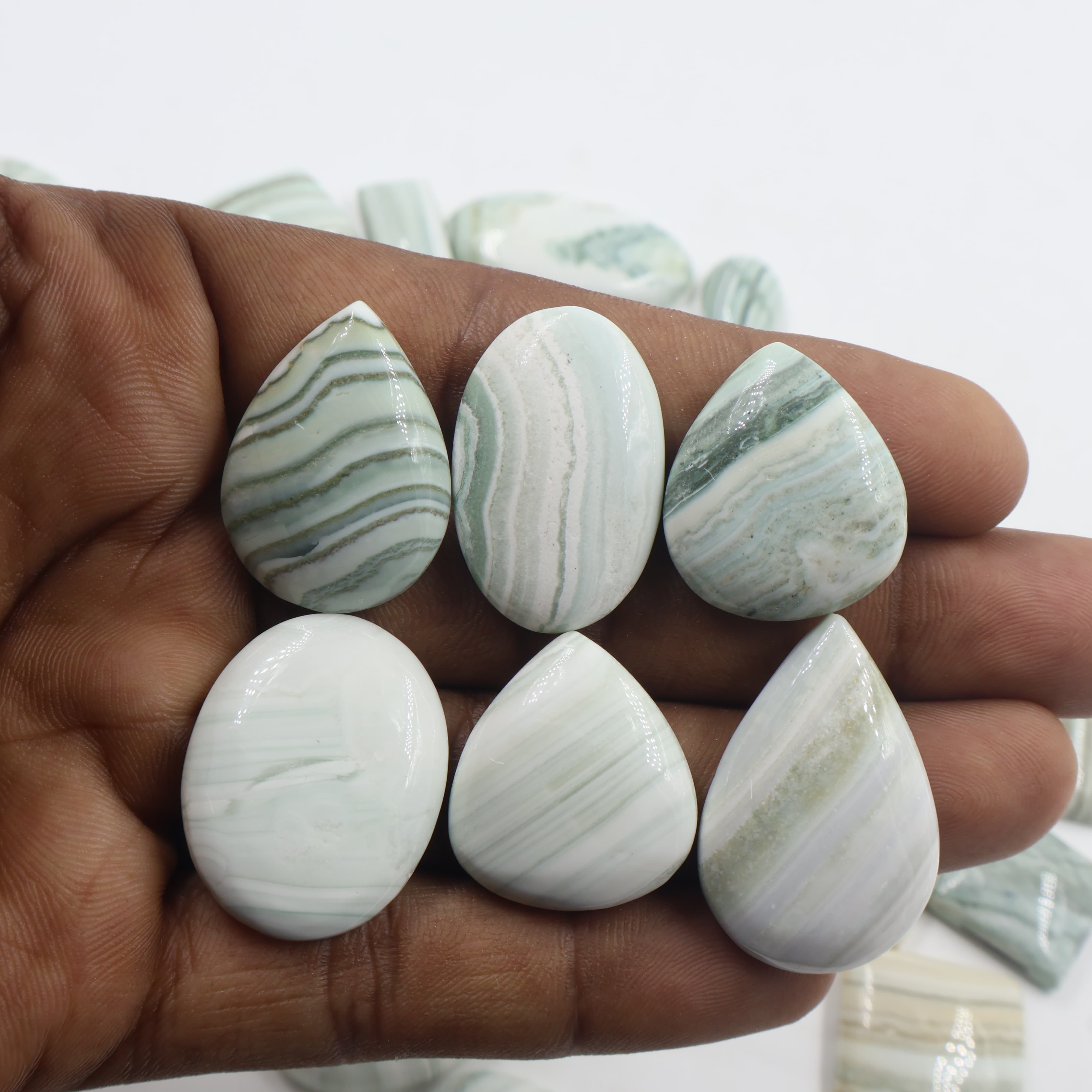 Natural Chalcedony Mix Shape -Size Gemstone (Cabochon ) Chalcedony