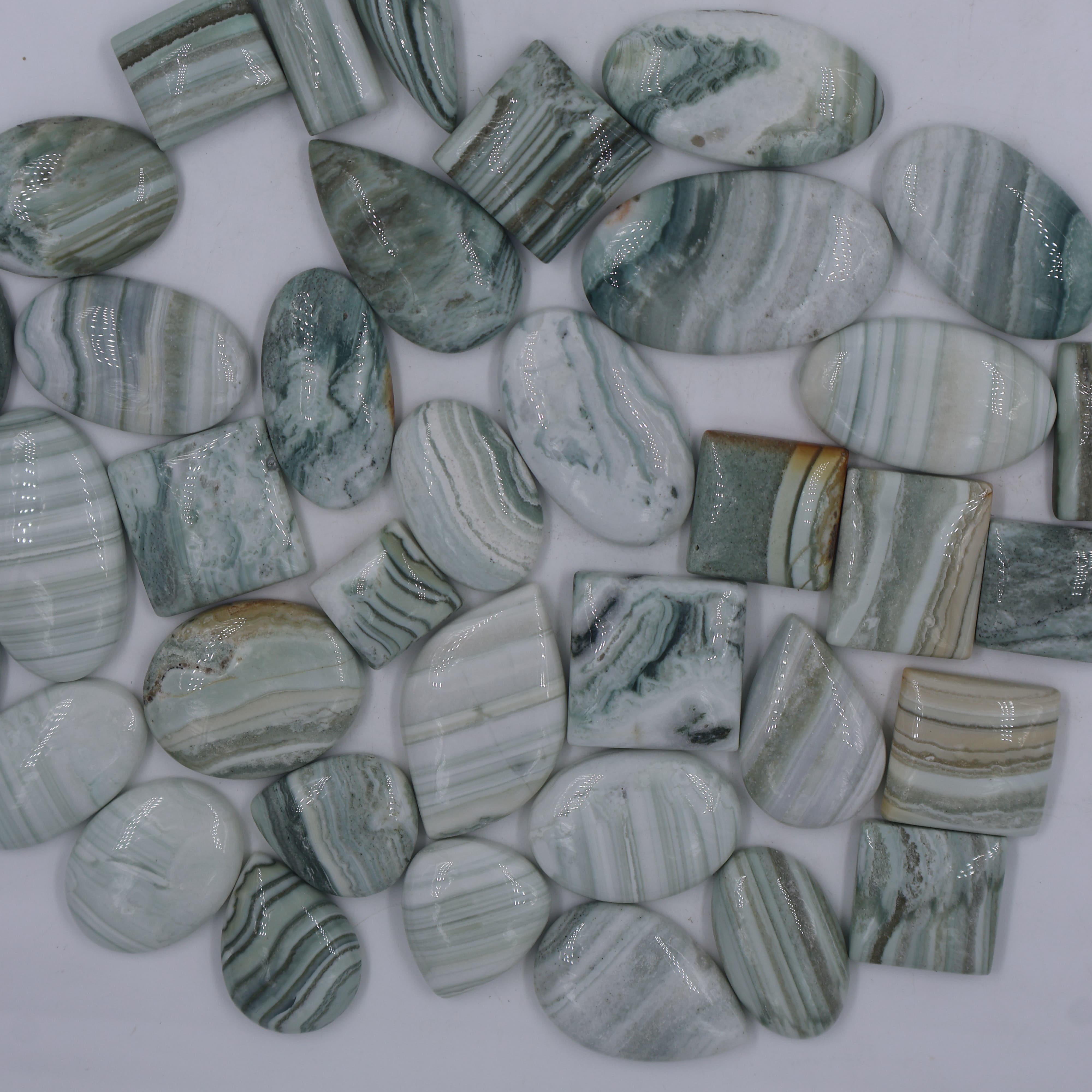 Natural Chalcedony Mix Shape -Size Gemstone (Cabochon ) Chalcedony