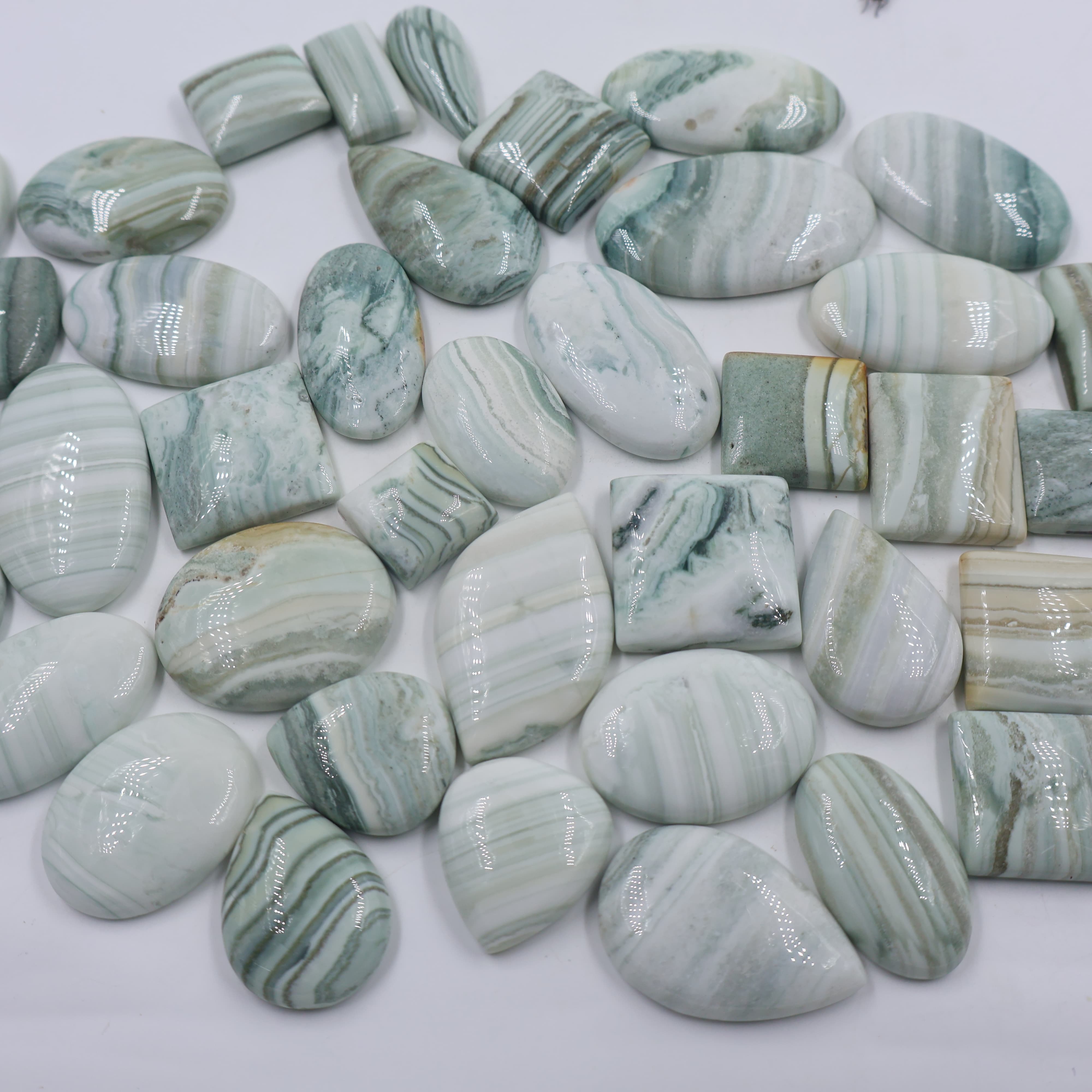 Natural Chalcedony Mix Shape -Size Gemstone (Cabochon ) Chalcedony