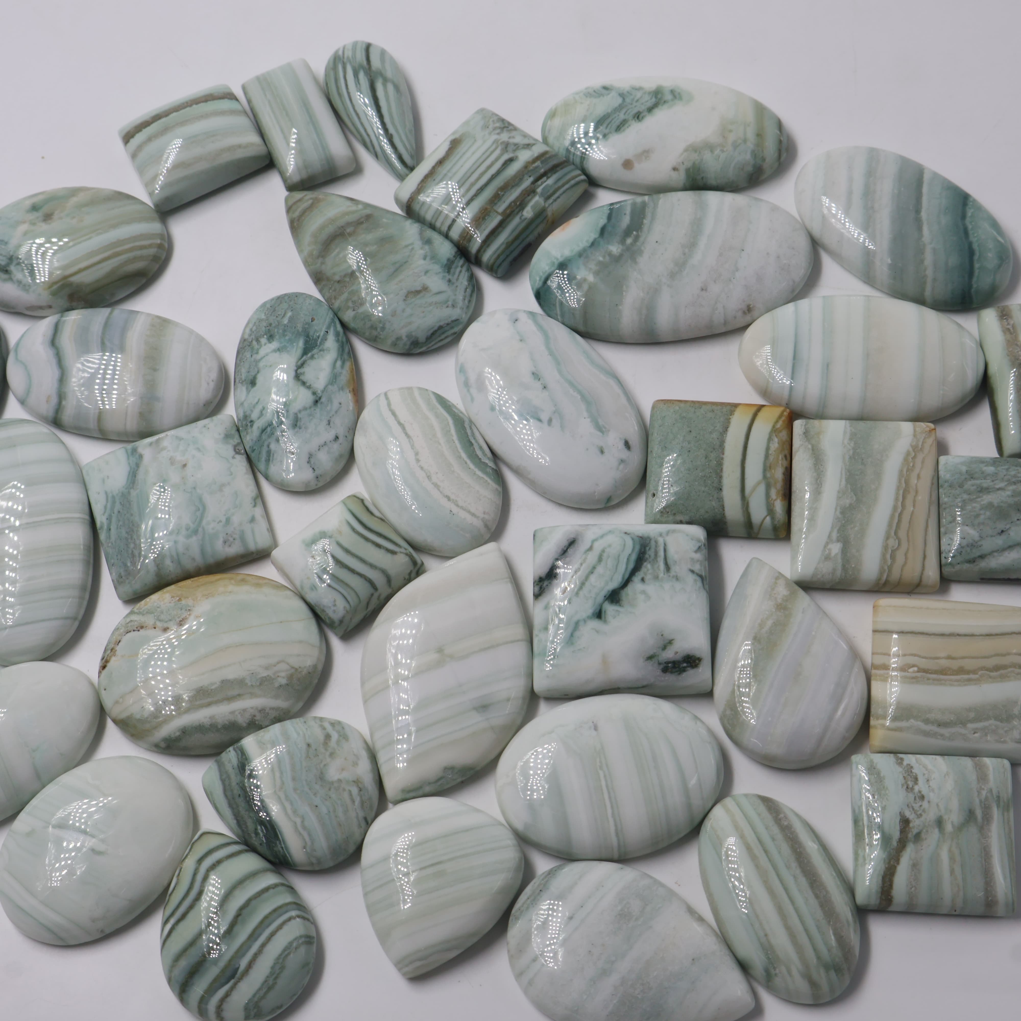 Natural Chalcedony Mix Shape -Size Gemstone (Cabochon ) Chalcedony