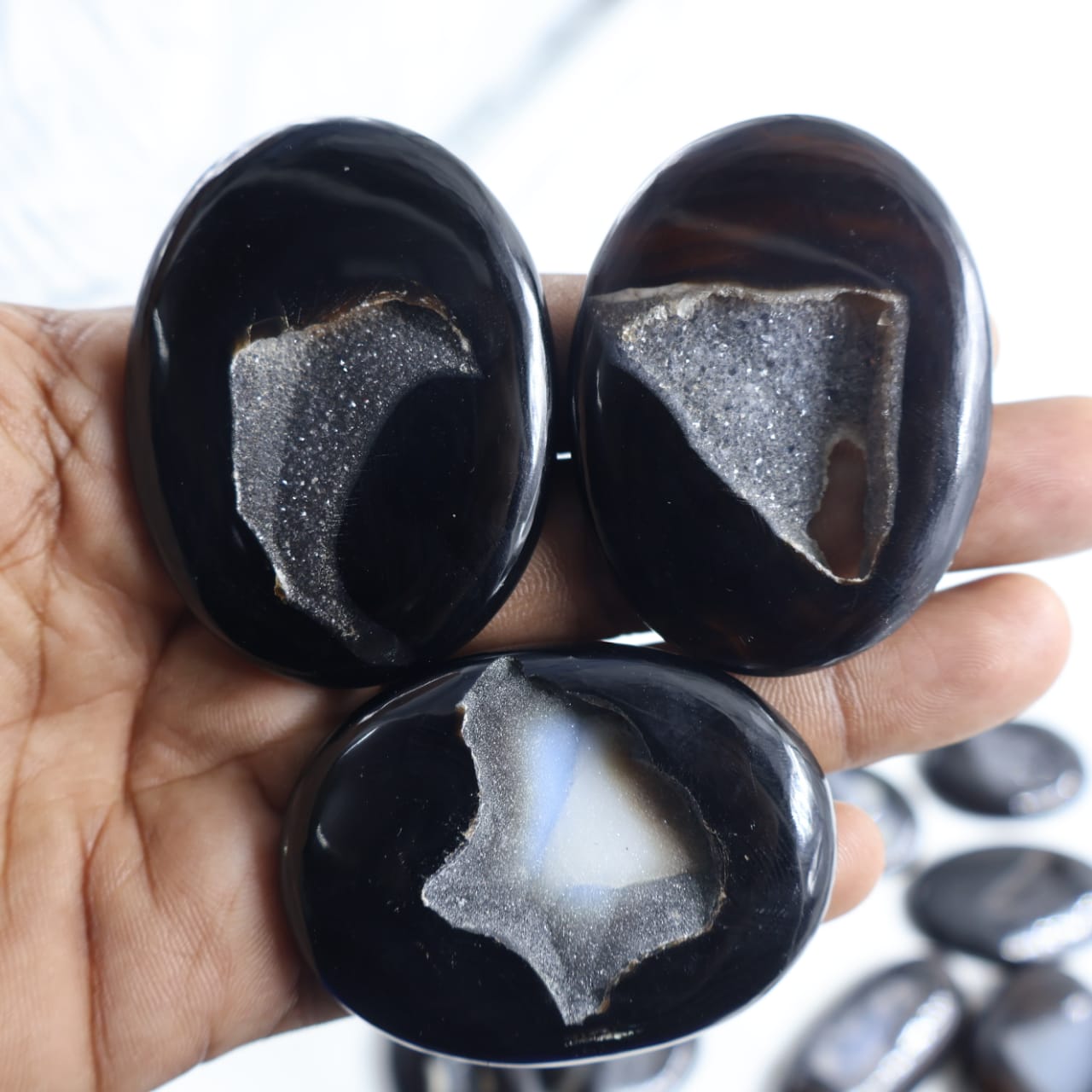 Natural  Window Druzy Oval Shape -Size Gemstone (Cabochon ) Window Druzy