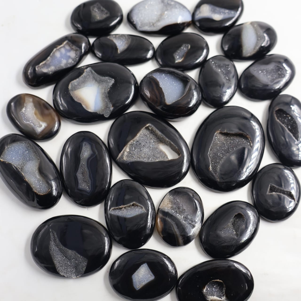 Natural  Window Druzy Oval Shape -Size Gemstone (Cabochon ) Window Druzy