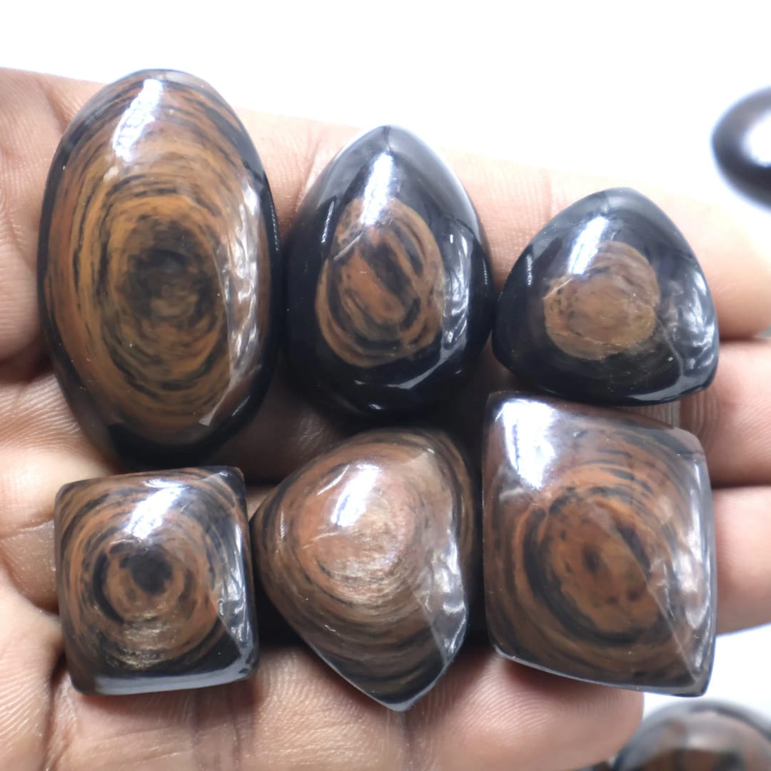 Natural Copper Obsidian Shape -Size Gemstone (Cabochon ) Copper Obsidian