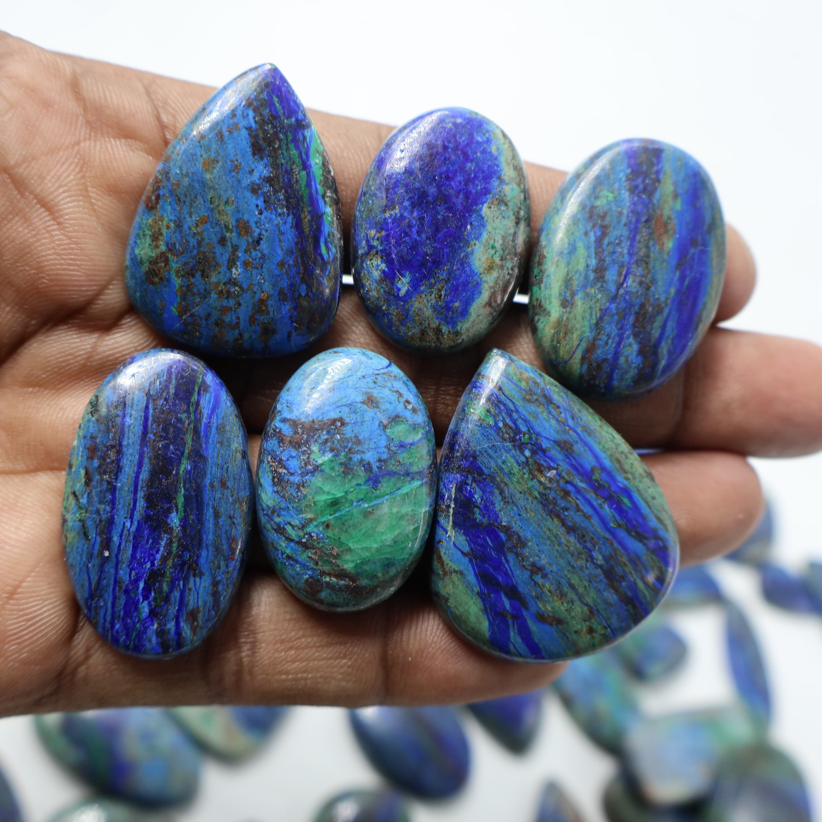 Natural Azurite Shattuckite  Mix Shape -Size Gemstone (Cabochon ) Azurite Shattuckite