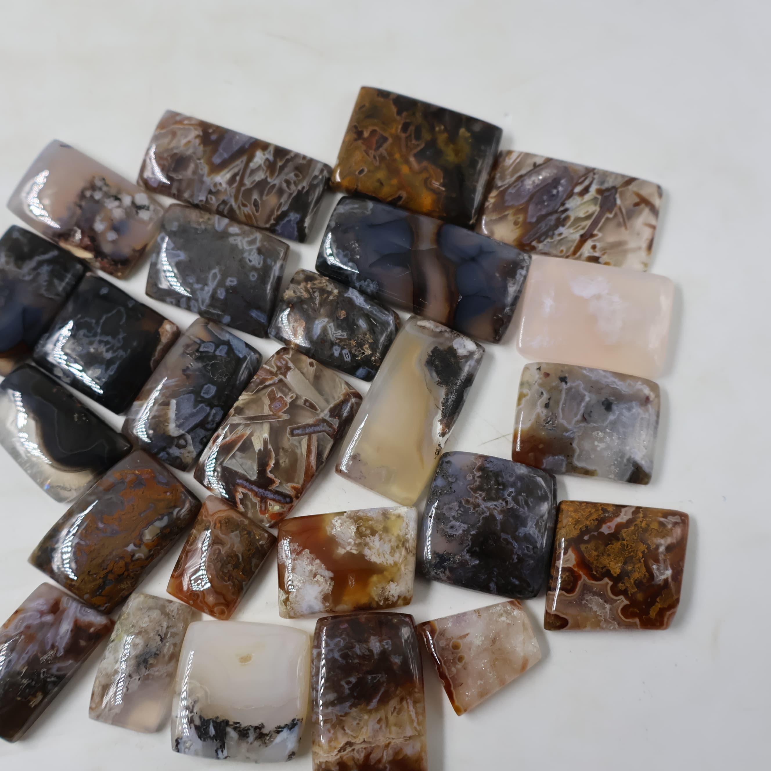 Natural Turkey Agate Square Shape -Size Gemstone (Cabochon ) Turkey Agate