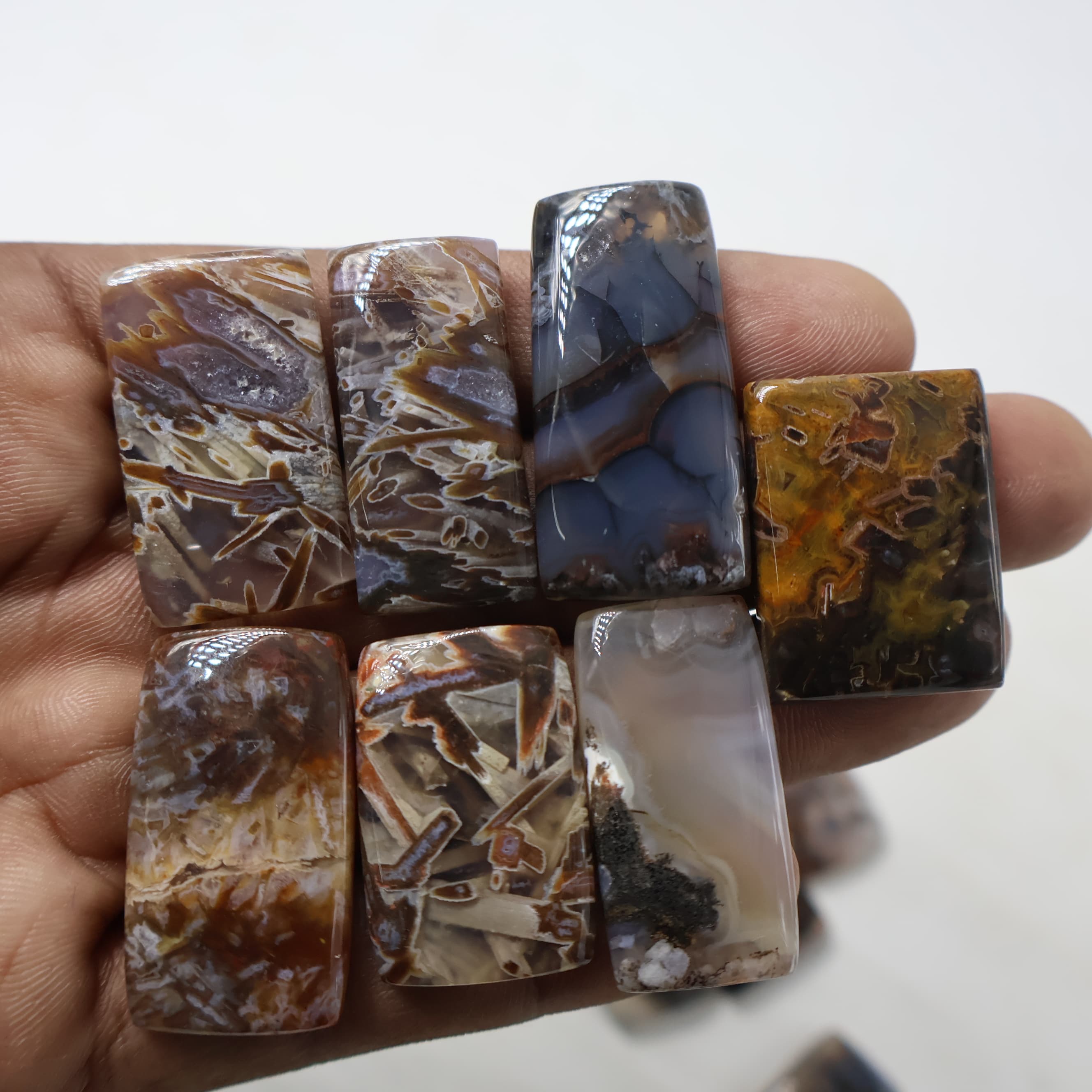 Natural Turkey Agate Square Shape -Size Gemstone (Cabochon ) Turkey Agate