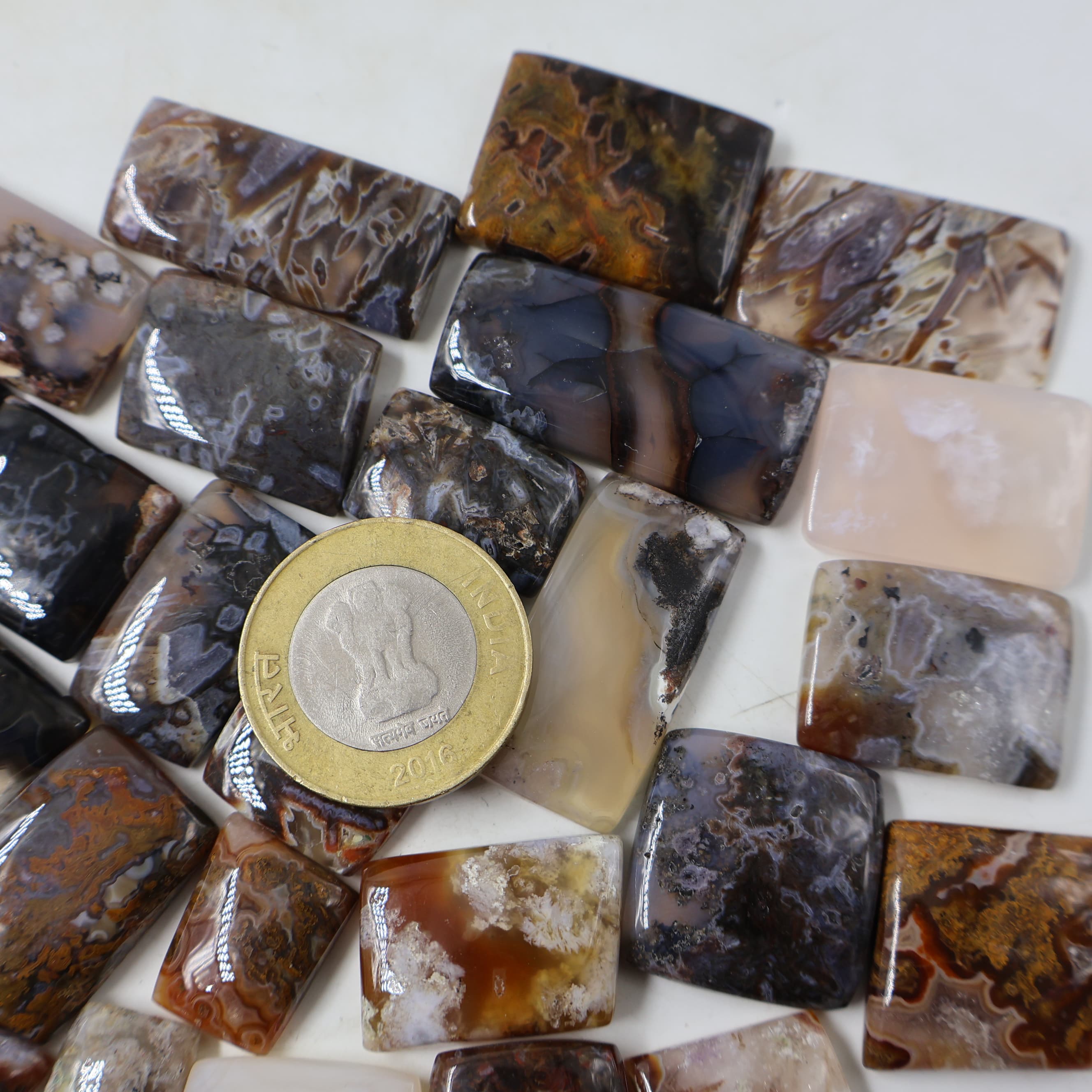 Natural Turkey Agate Square Shape -Size Gemstone (Cabochon ) Turkey Agate
