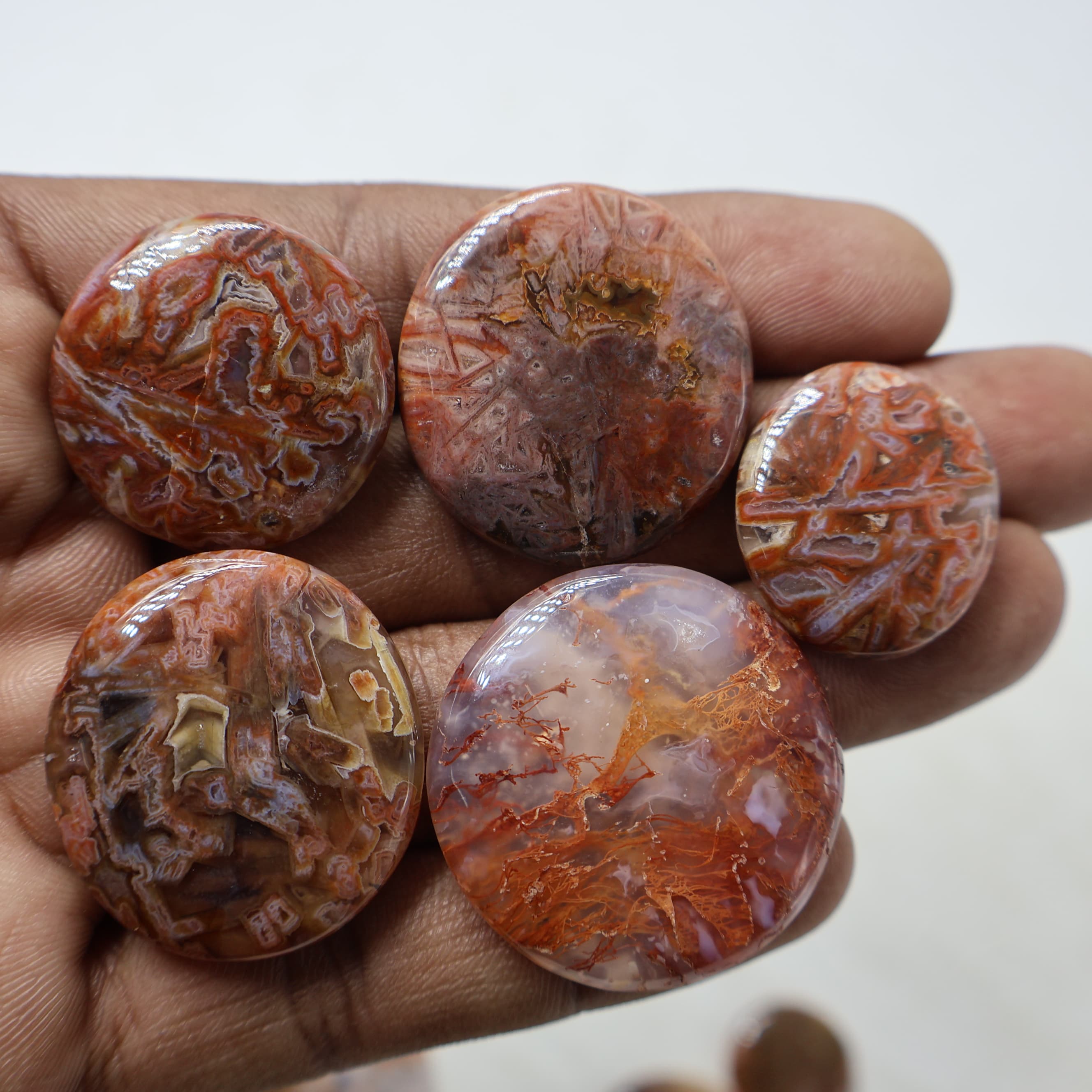 Natural Turkey Agate Round Shape -Size Gemstone (Cabochon ) Turkey Agate