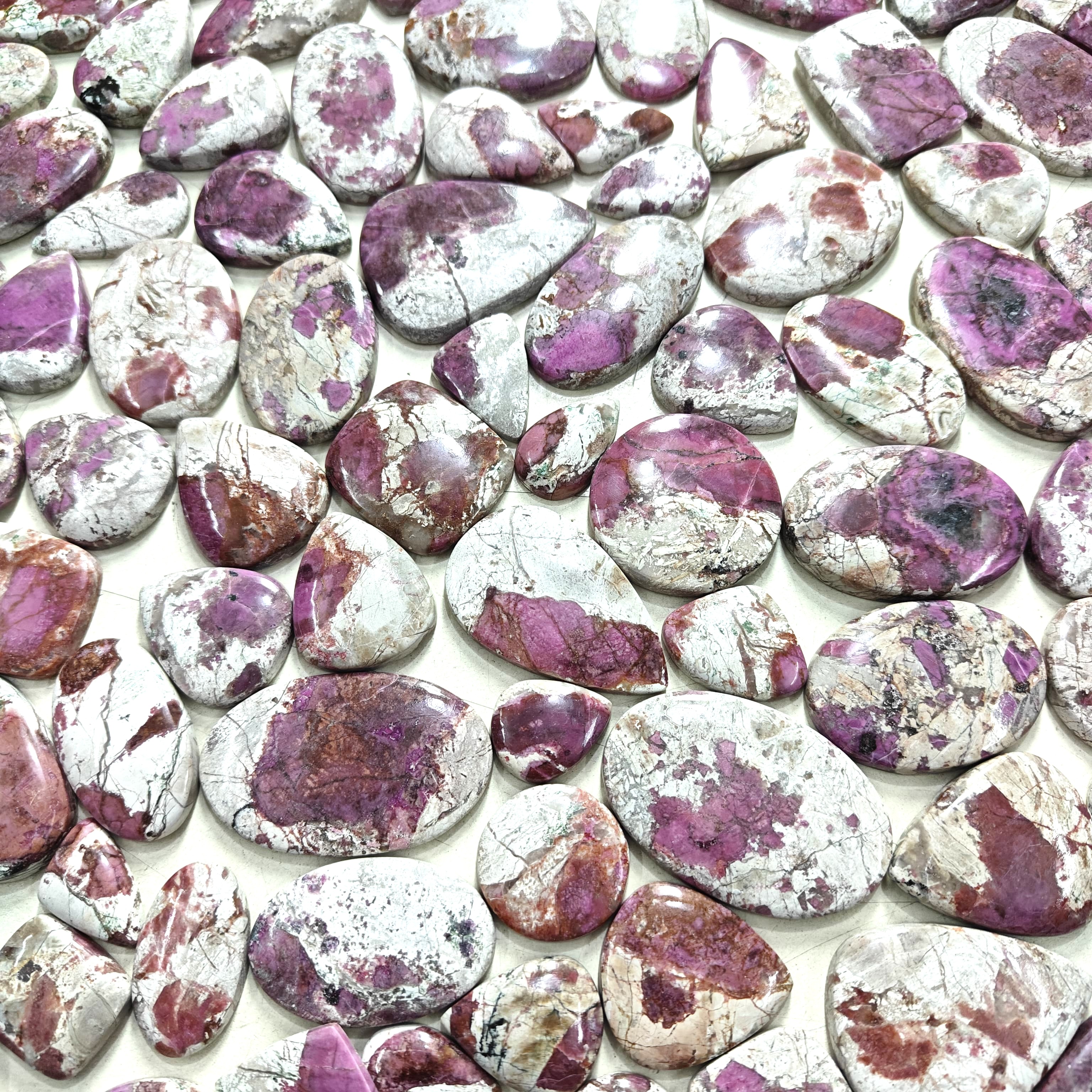 Natural Cobalt Calcite Mix-Size Gemstone (Cabochon ) Cobalt Calcite 