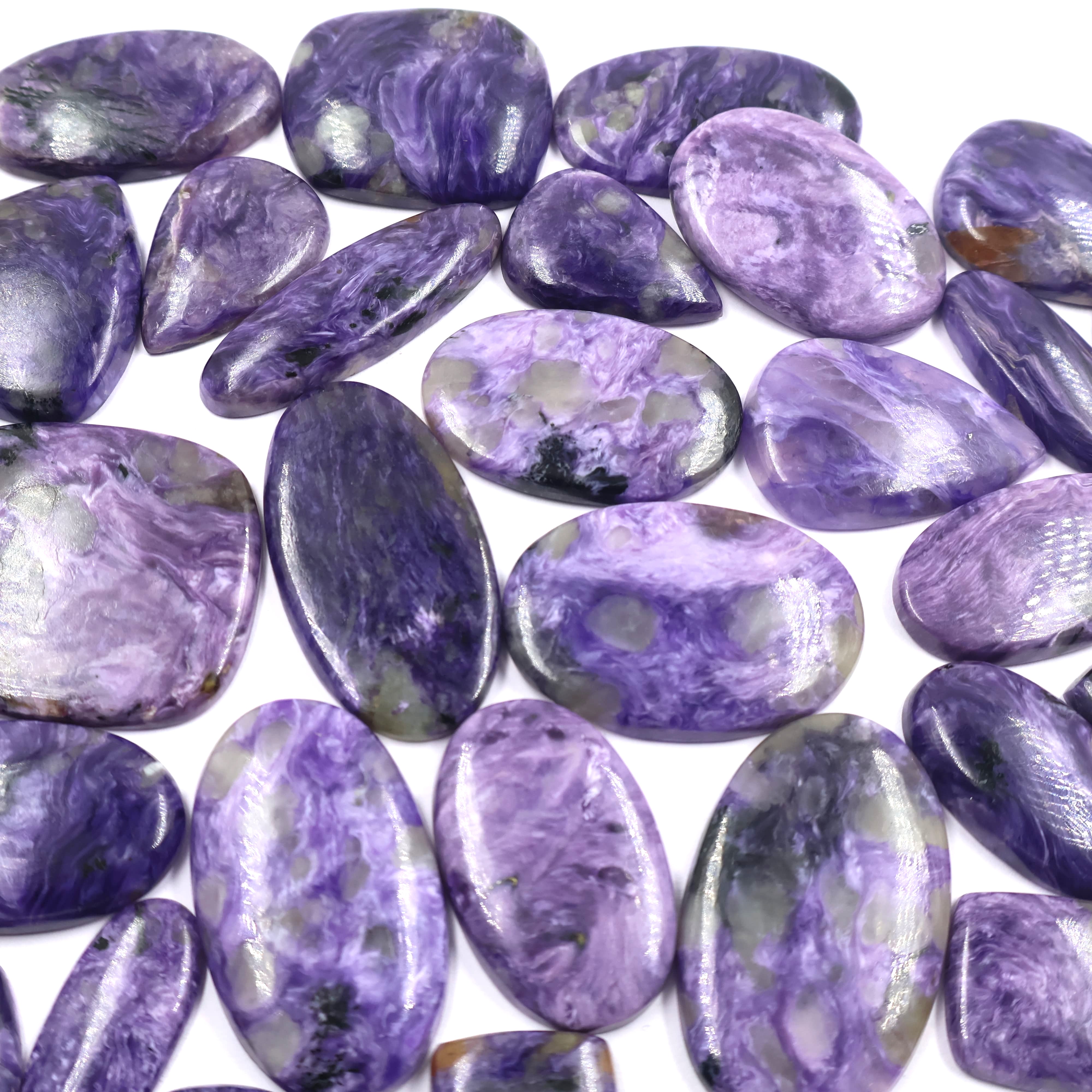 Natural Purple Charoite Mix-Size Gemstone (Cabochon ) Charoite 