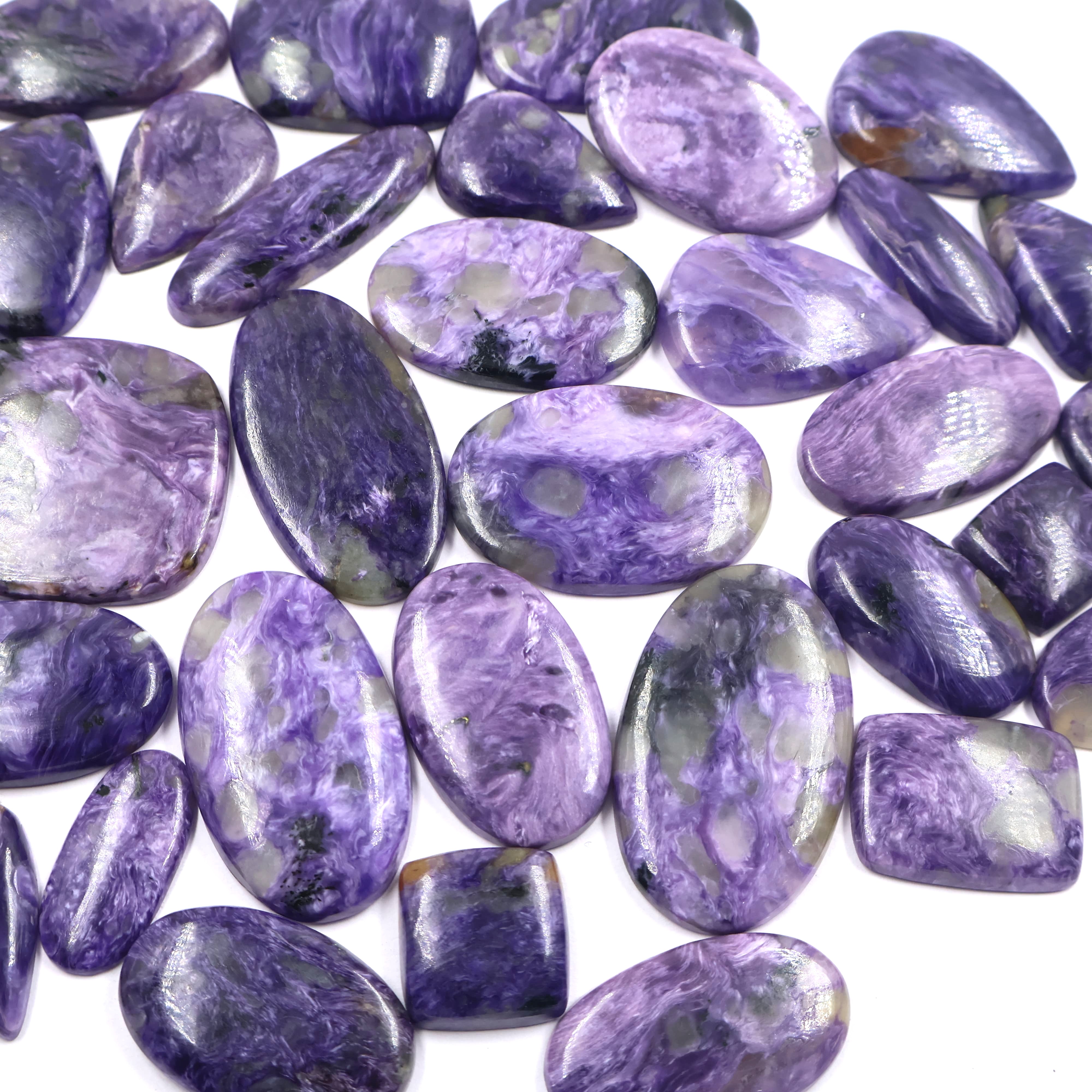 Natural Purple Charoite Mix-Size Gemstone (Cabochon ) Charoite 