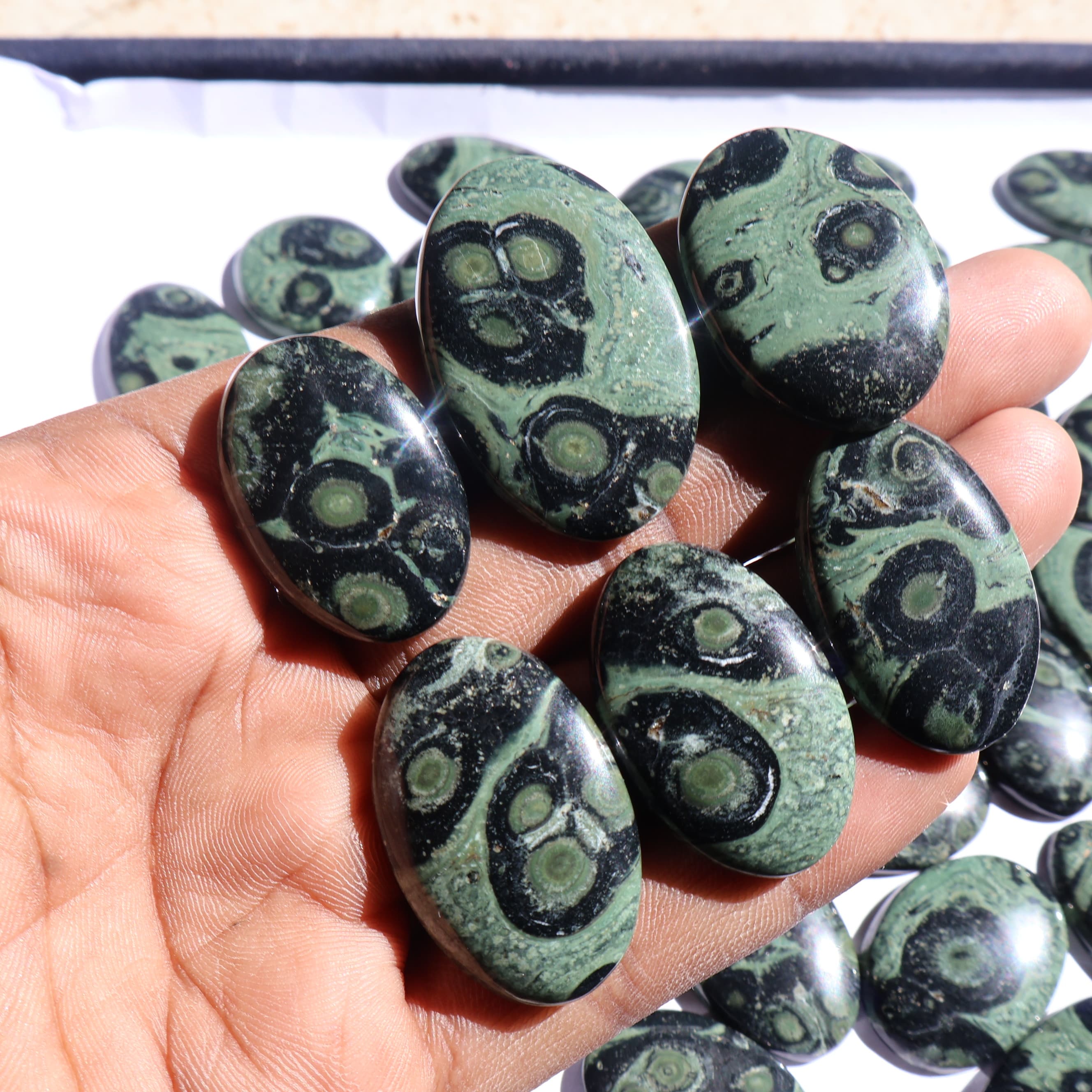 Natural Khambaba Jasper Mix -Size Gemstone (Cabochon ) Star Galaxy Jasper 