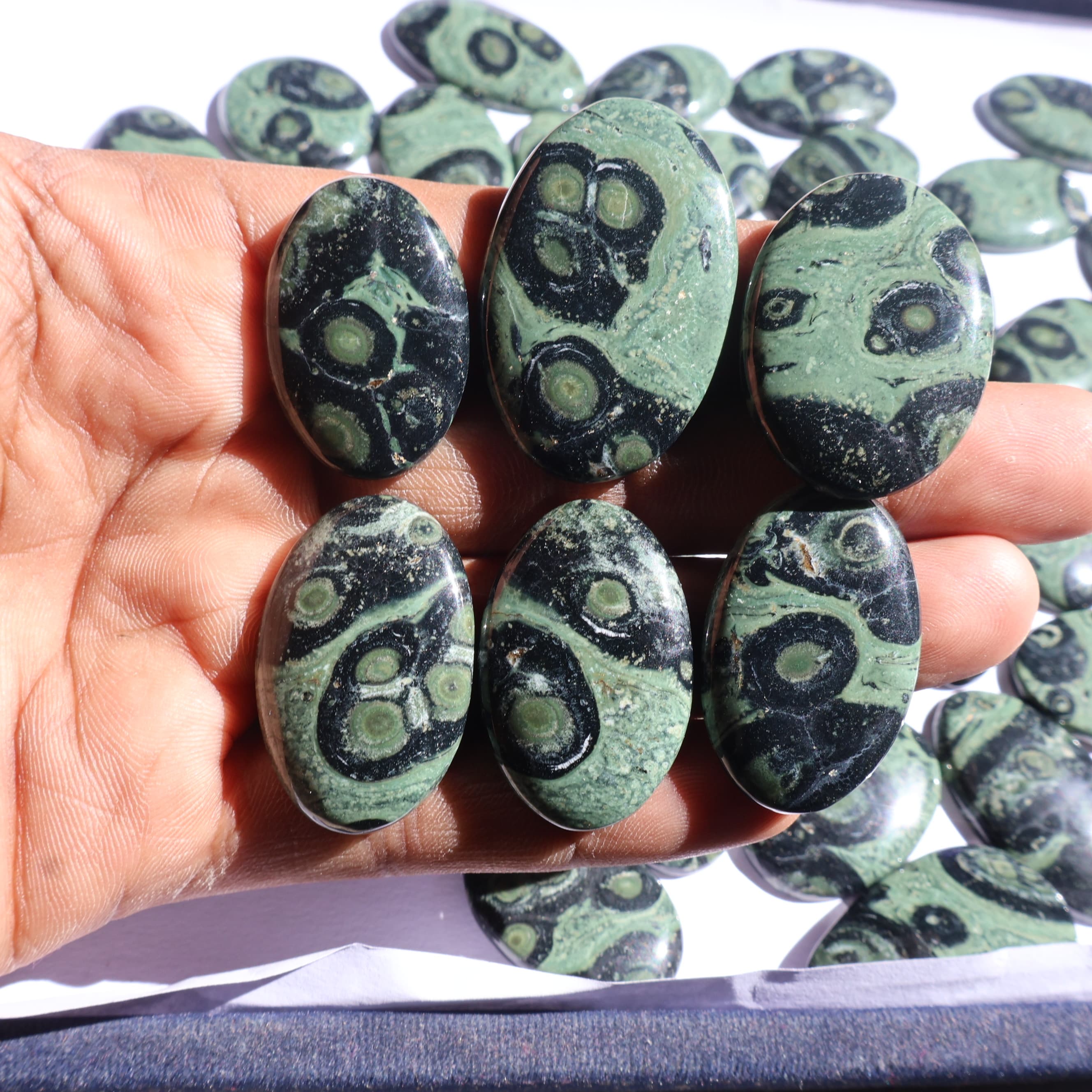Natural Khambaba Jasper Mix -Size Gemstone (Cabochon ) Star Galaxy Jasper 