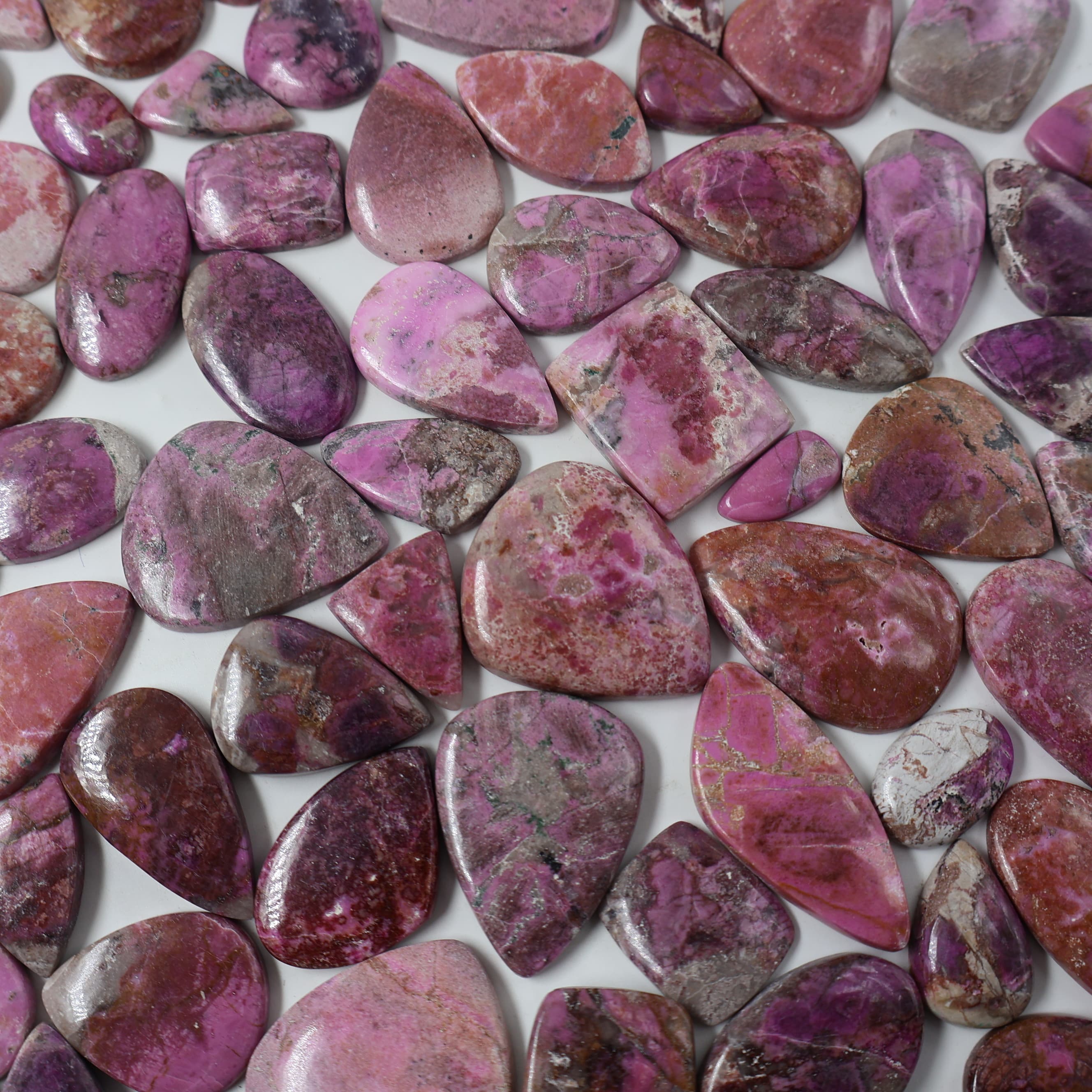 Natural Cobalt Calcite  Mix-Size Gemstone (Cabochon )  Cobalt Calcite