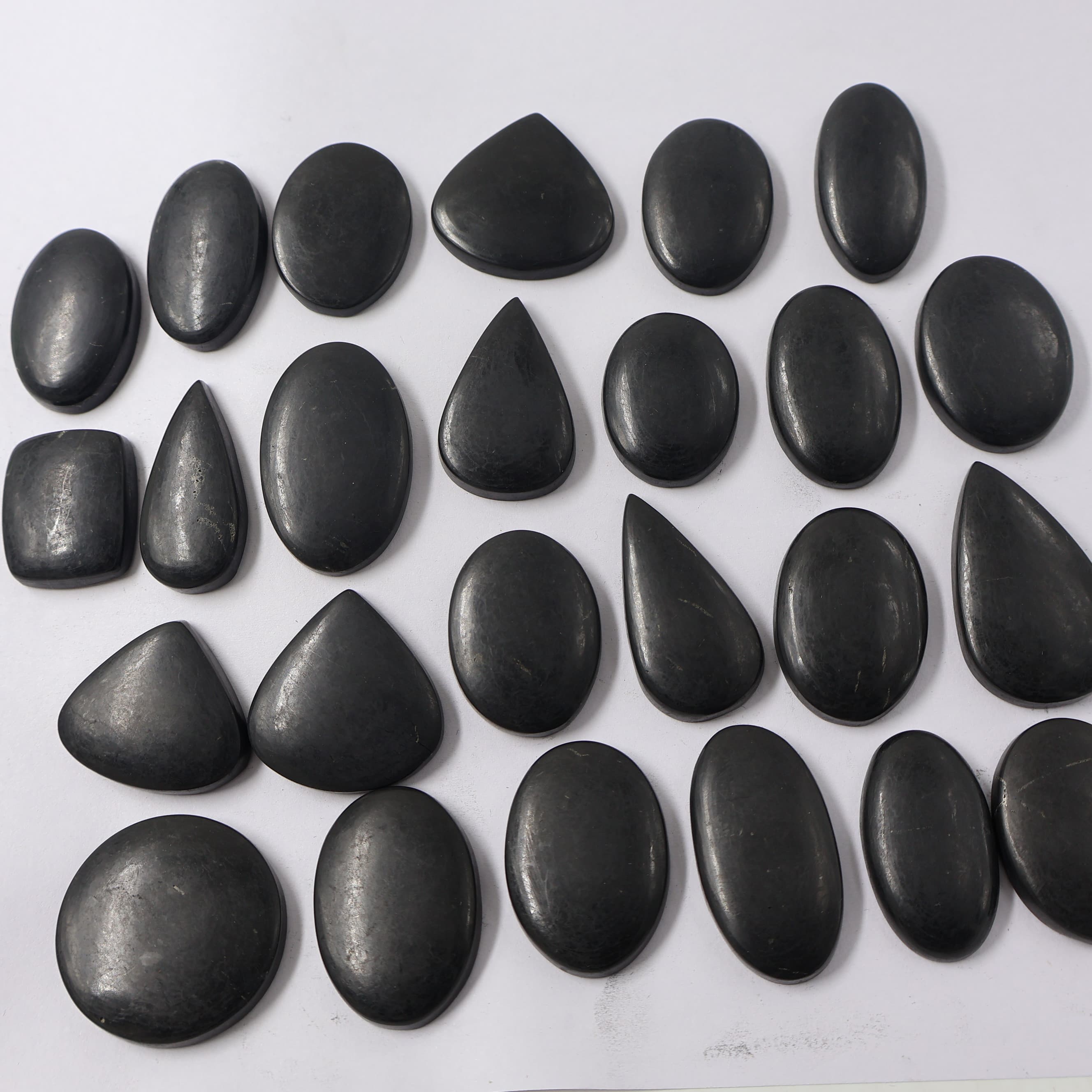 Natural Black Shungite Mix Shape -Size Gemstone (Cabochon ) Black Shungite 