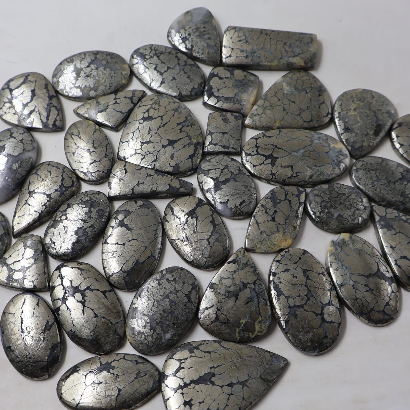 Natural Marcasite Mix Shape -Size Gemstone (Cabochon ) Marcasite 