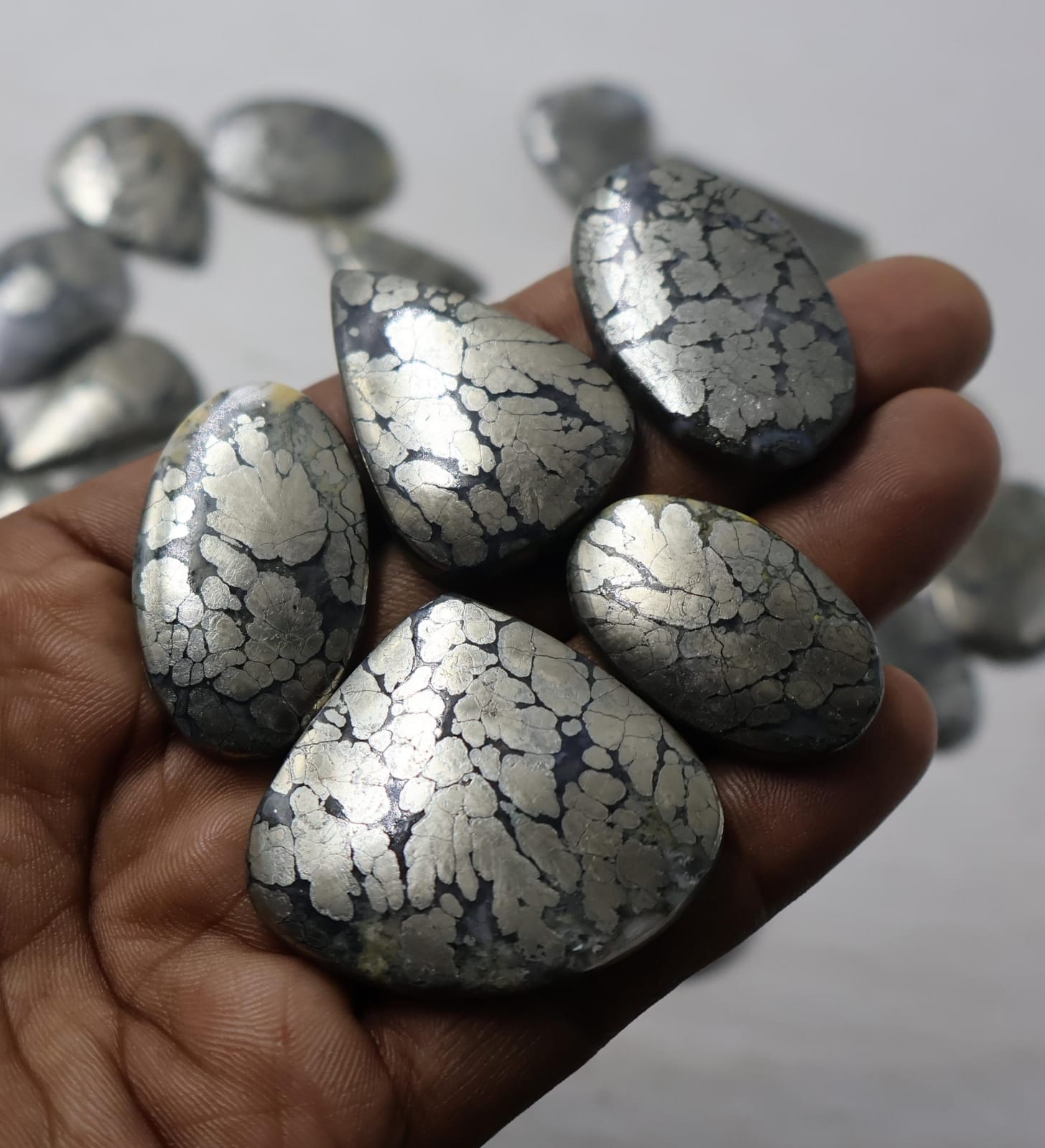 Natural Marcasite Mix Shape -Size Gemstone (Cabochon ) Marcasite 