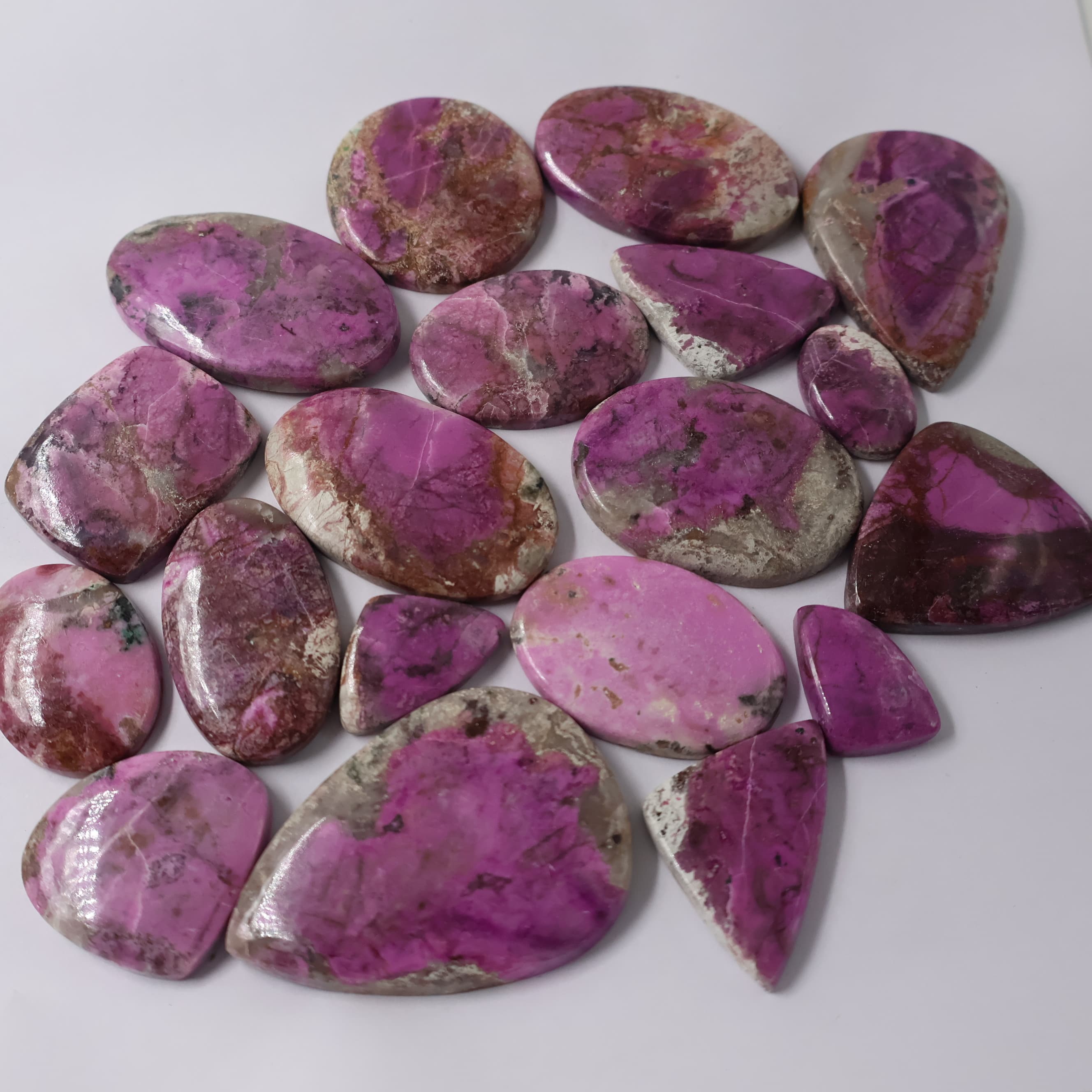 Natural Cobalt Calcite  Mix Shape -Size Gemstone (Cabochon )  Cobalt Calcite  