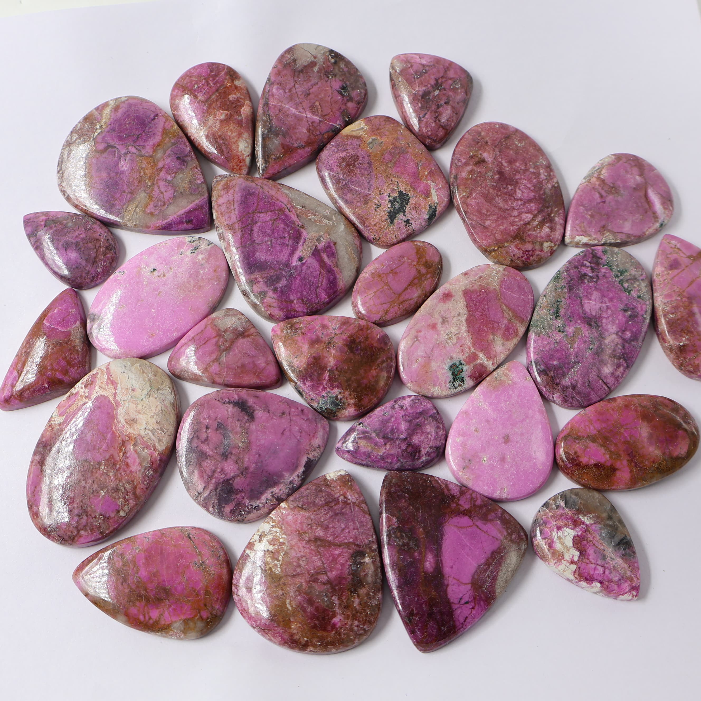 Natural Cobalt Calcite  Mix Shape -Size Gemstone (Cabochon )  Cobalt Calcite  