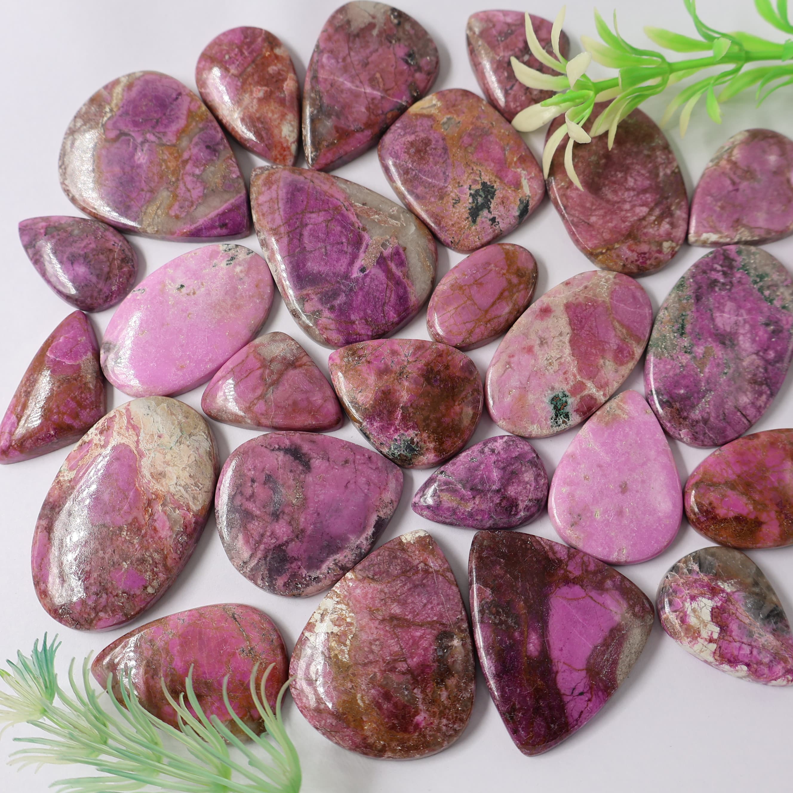 Natural Cobalt Calcite  Mix Shape -Size Gemstone (Cabochon )  Cobalt Calcite  