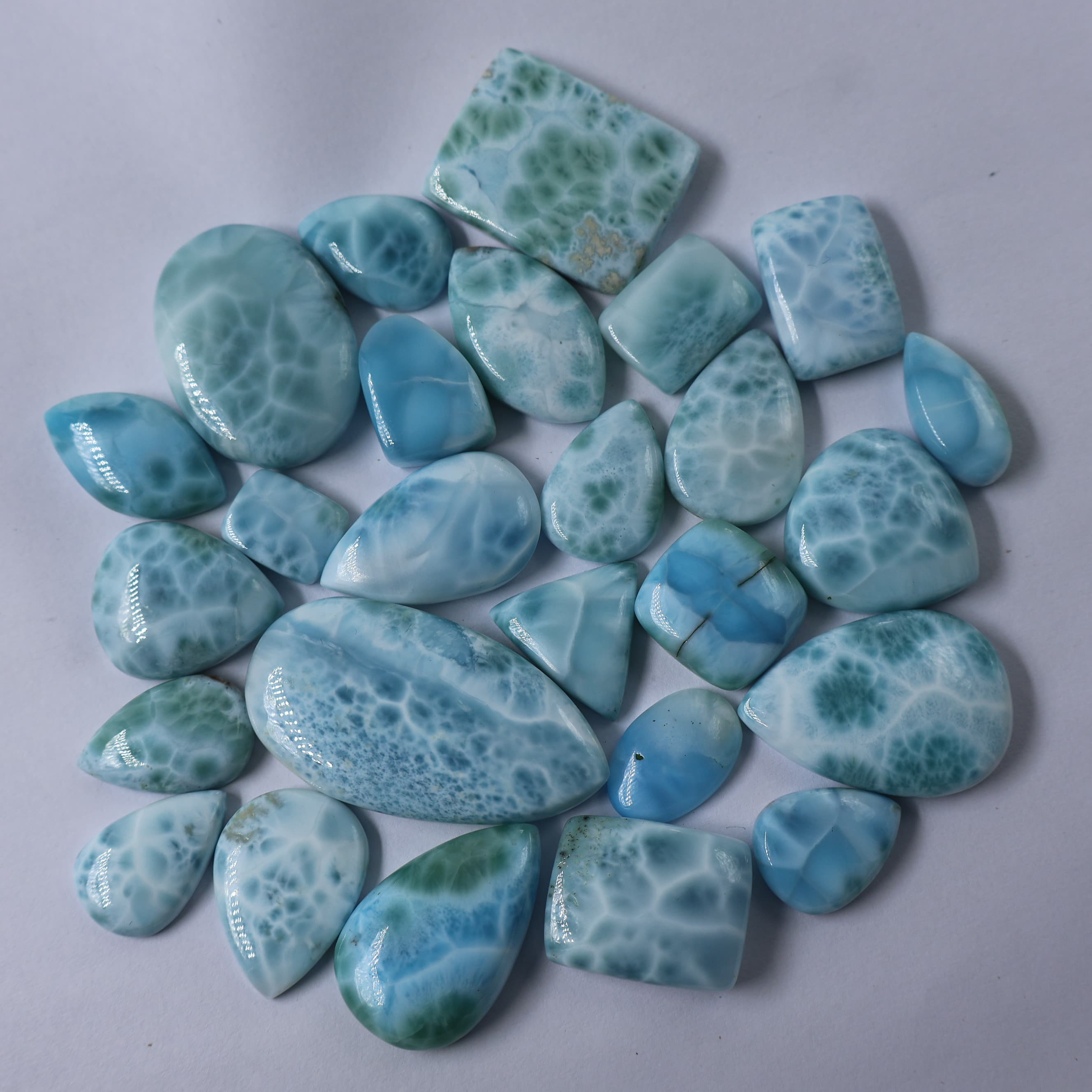 Natural Real Laimar  Mix Shape - Size  Gemstone (Cabochon ) Laimar  