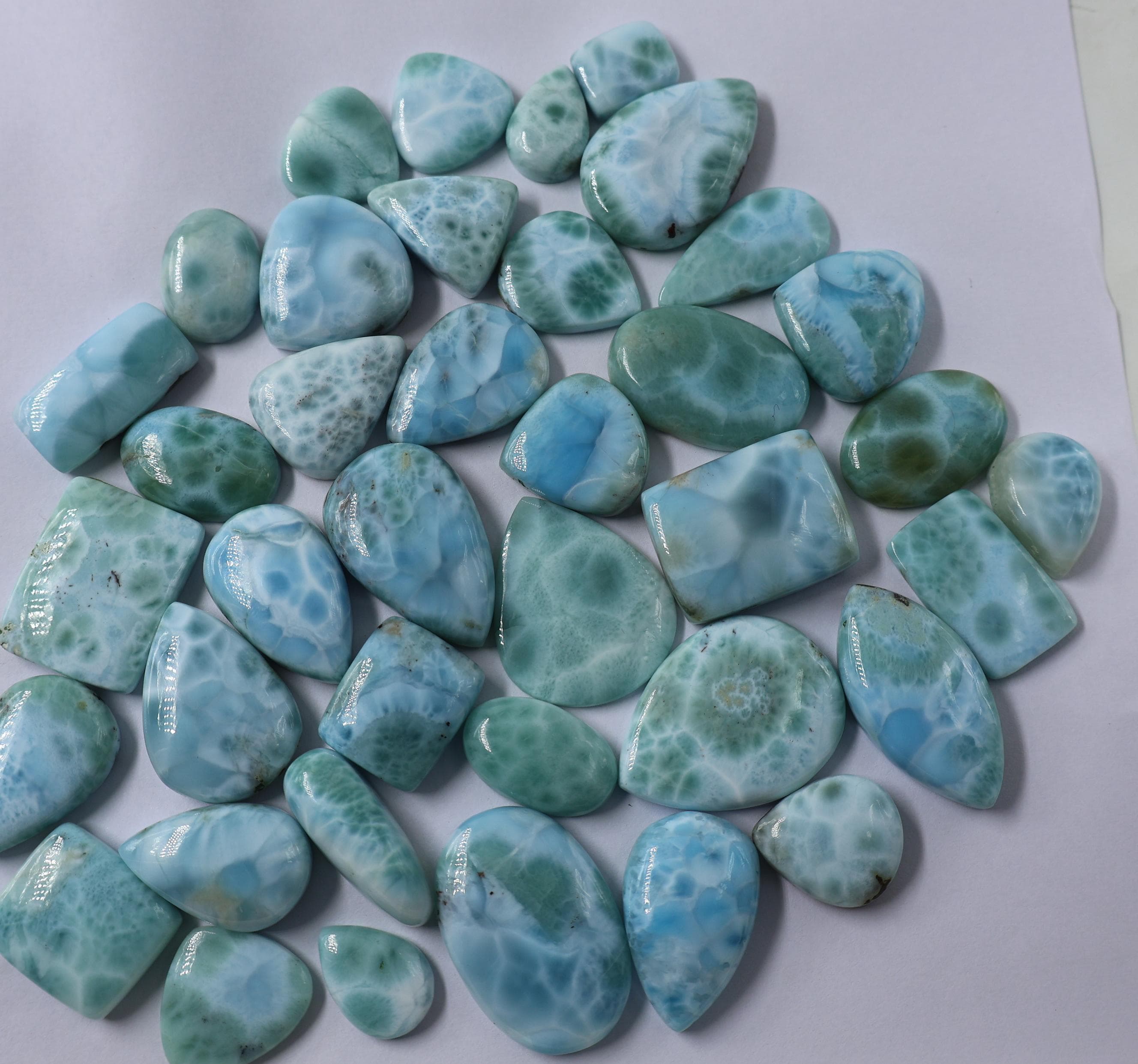Natural Real Laimar  Mix Shape - Size  Gemstone (Cabochon ) Laimar  