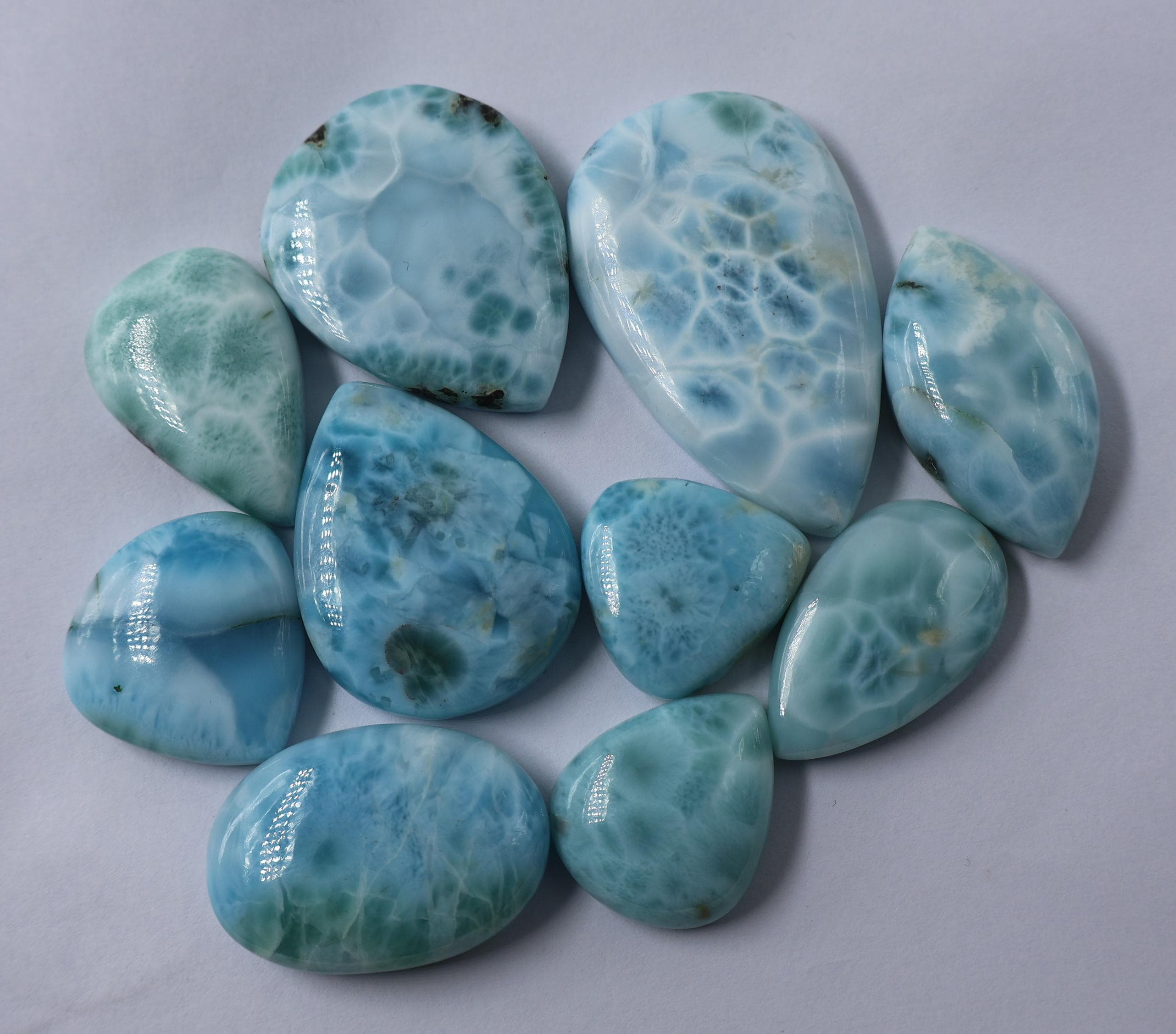 Natural Real Laimar  Mix Shape - Size  Gemstone (Cabochon ) Laimar  