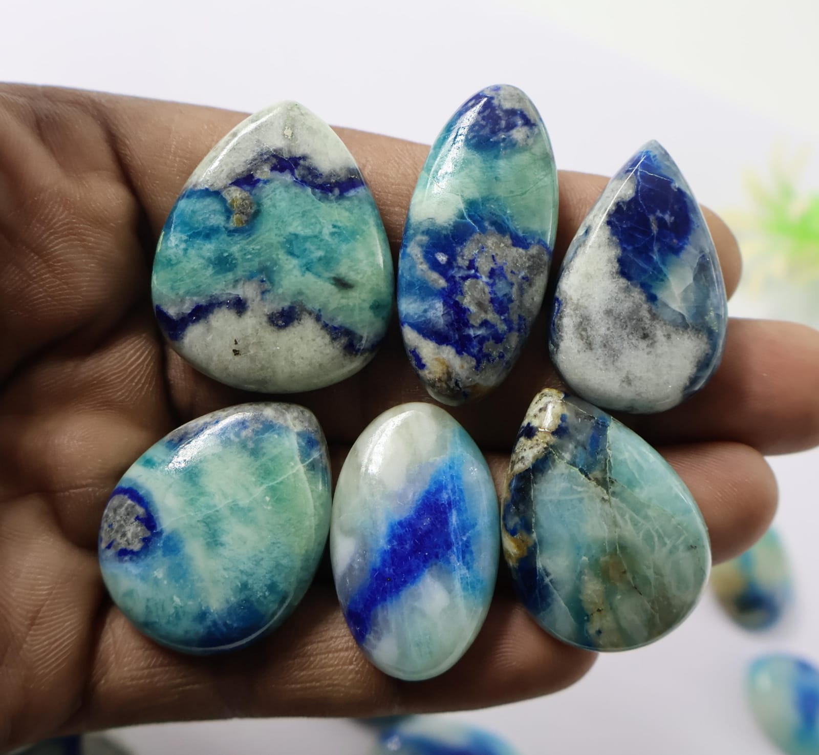 Natural Real  Afganite Mix Shape - Size  Gemstone (Cabochon ) Afganite 
