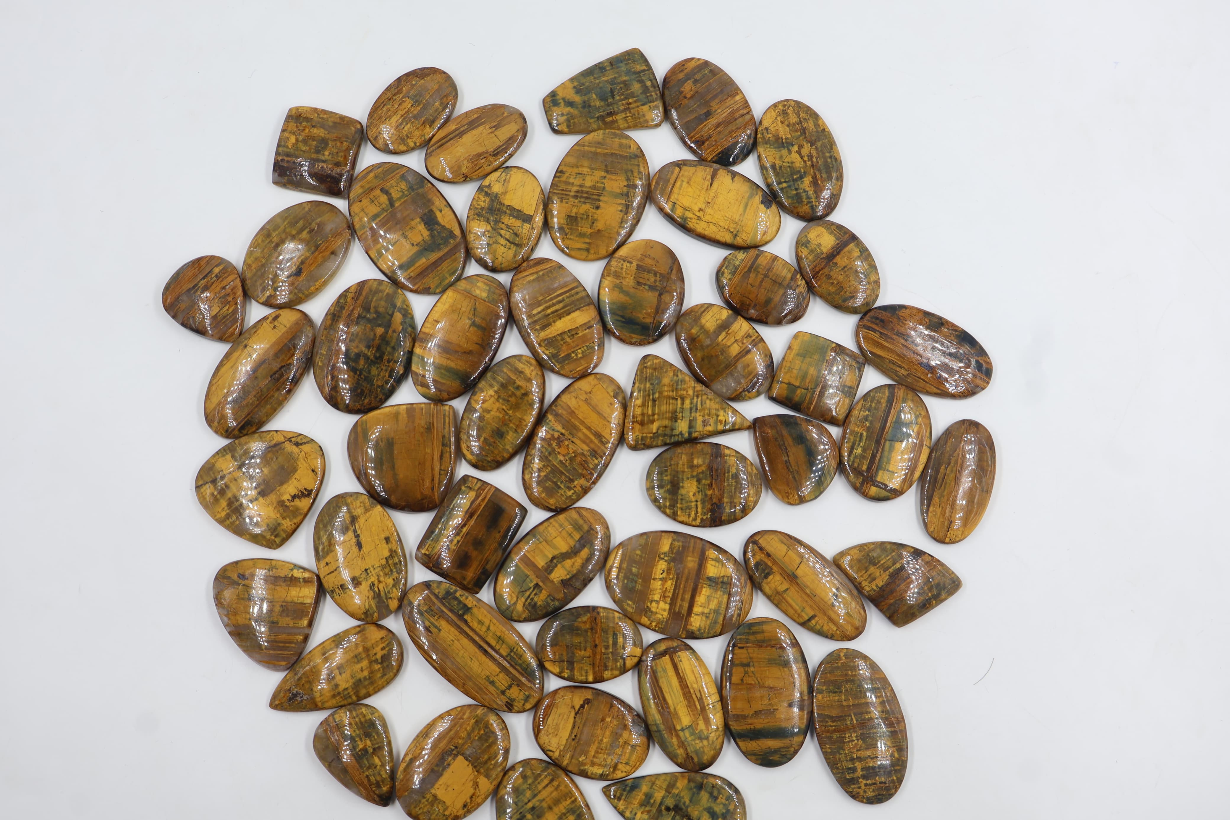 Natural Nellite Grooved Pendant Mix Shape -Size Gemstone (Cabochon ) Nellite 