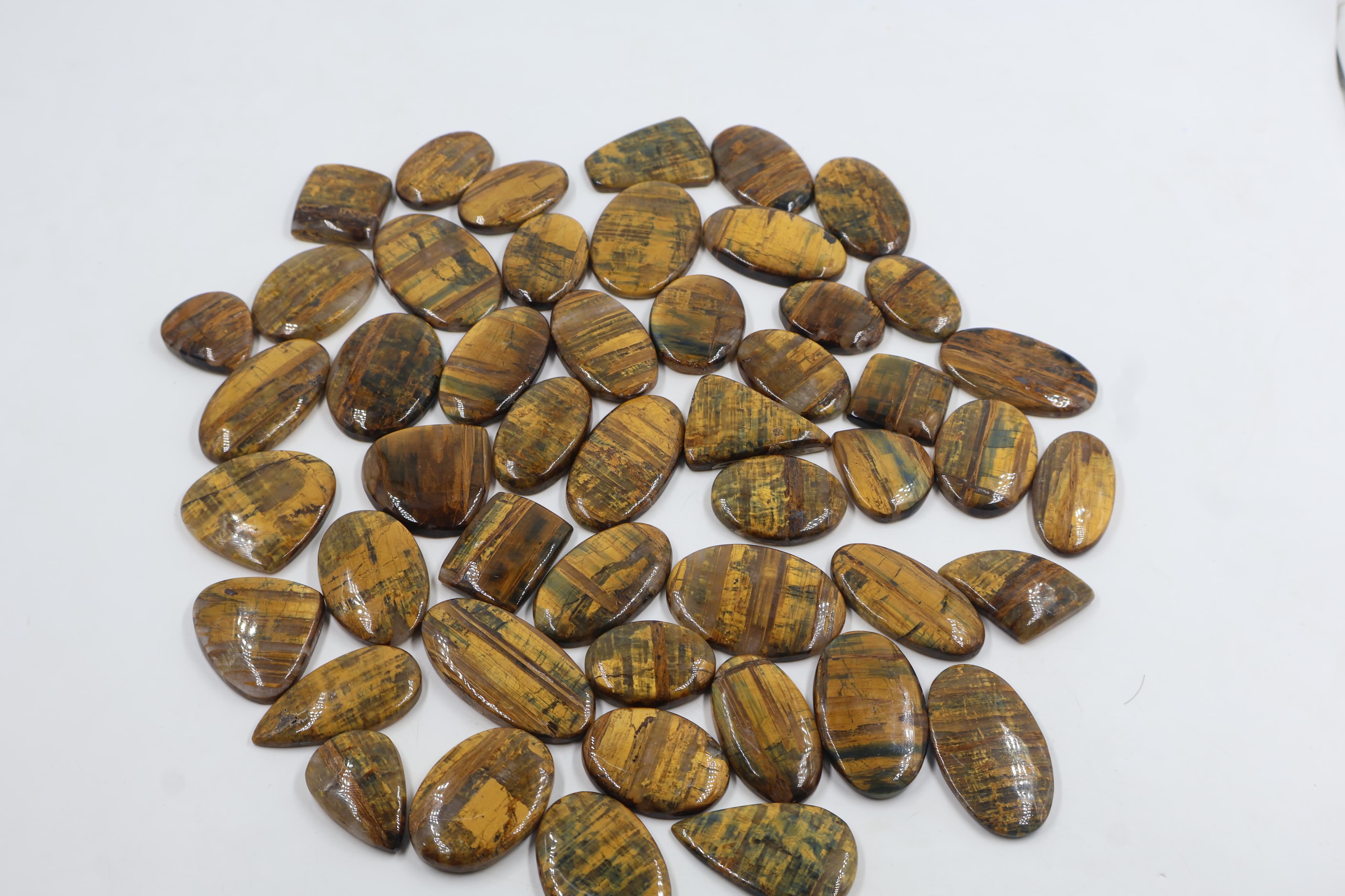 Natural Nellite Grooved Pendant Mix Shape -Size Gemstone (Cabochon ) Nellite 
