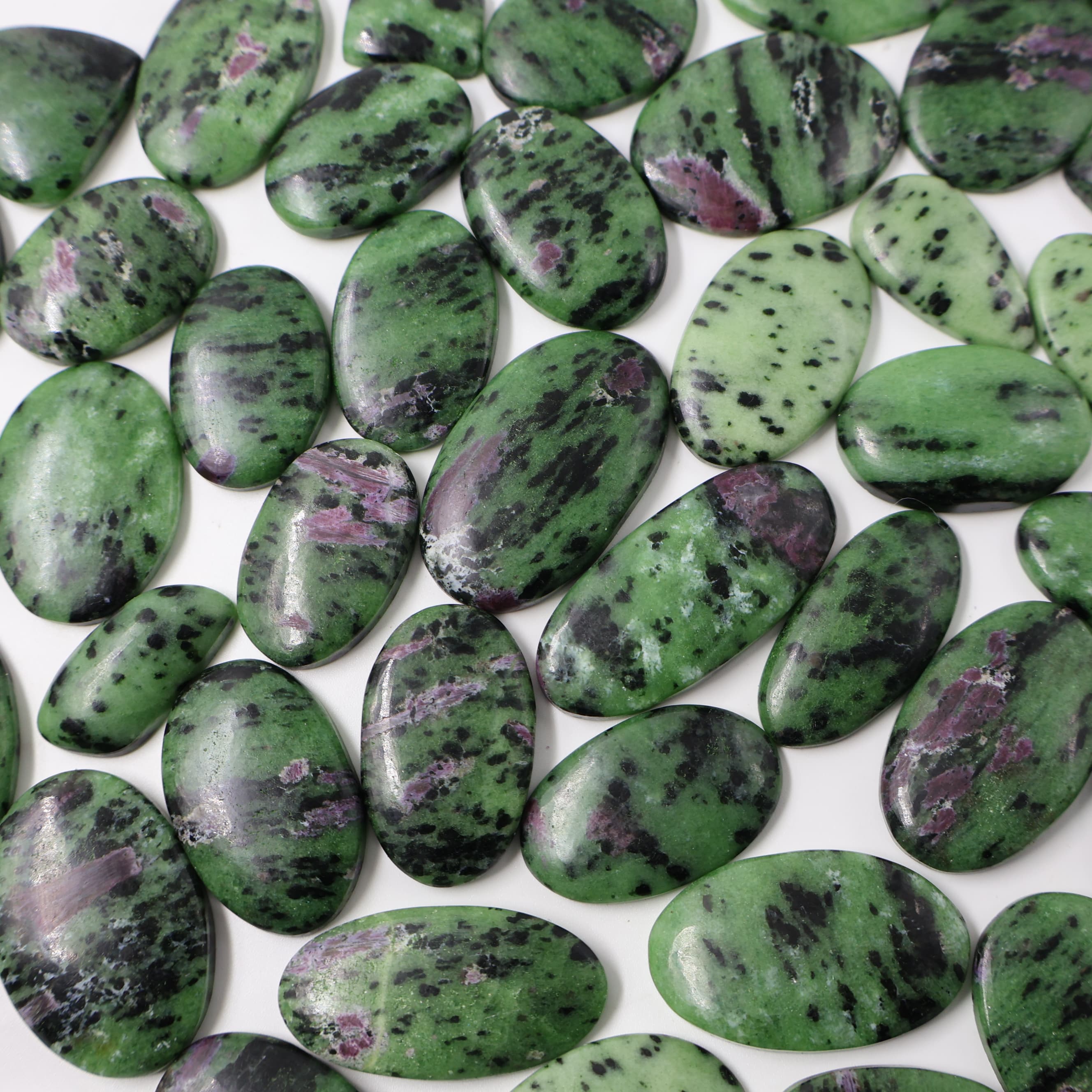 Natural Ruby Zoisite Mix Shape -Size Gemstone (Cabochon ) Ruby Zoisite