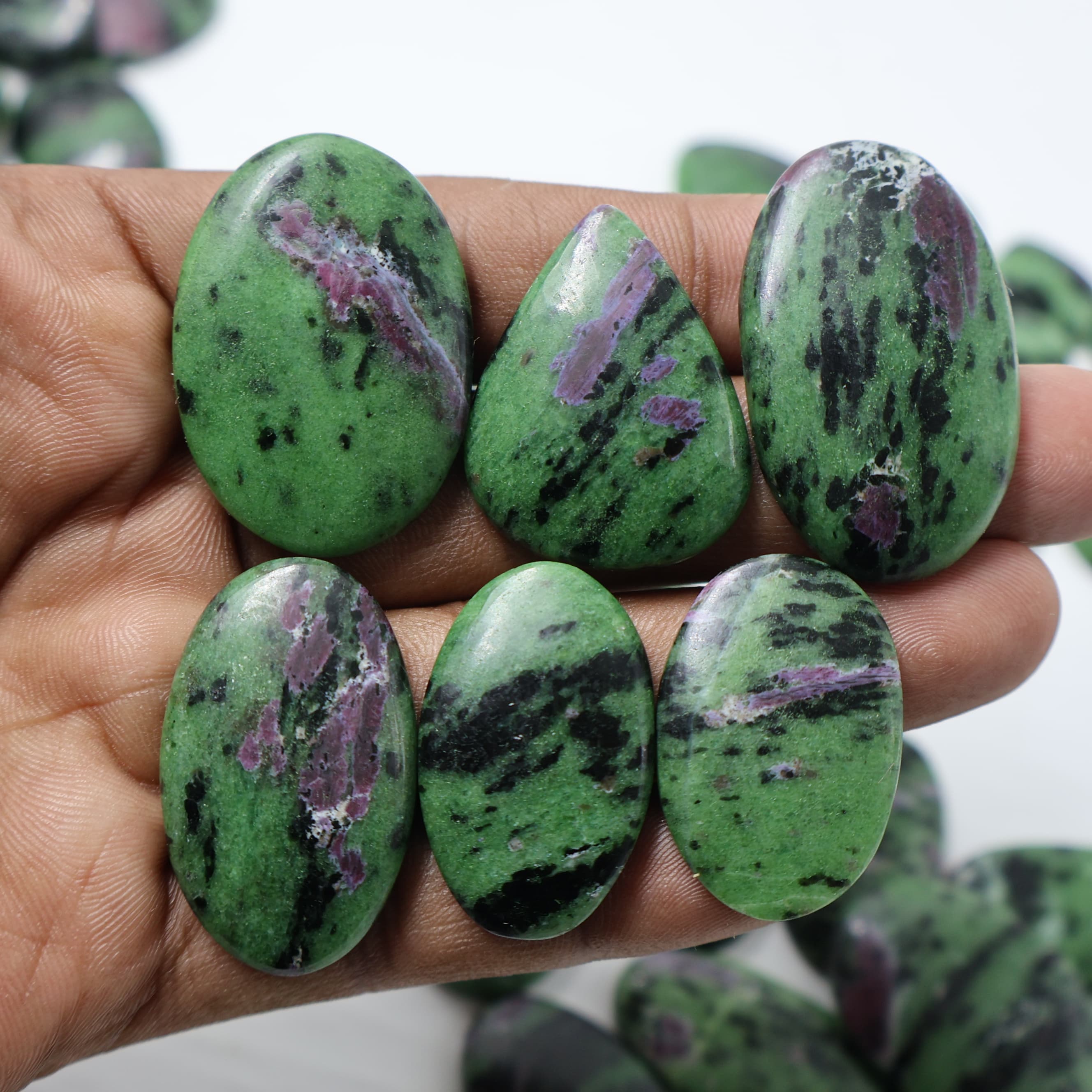 Natural Ruby Zoisite Mix Shape -Size Gemstone (Cabochon ) Ruby Zoisite