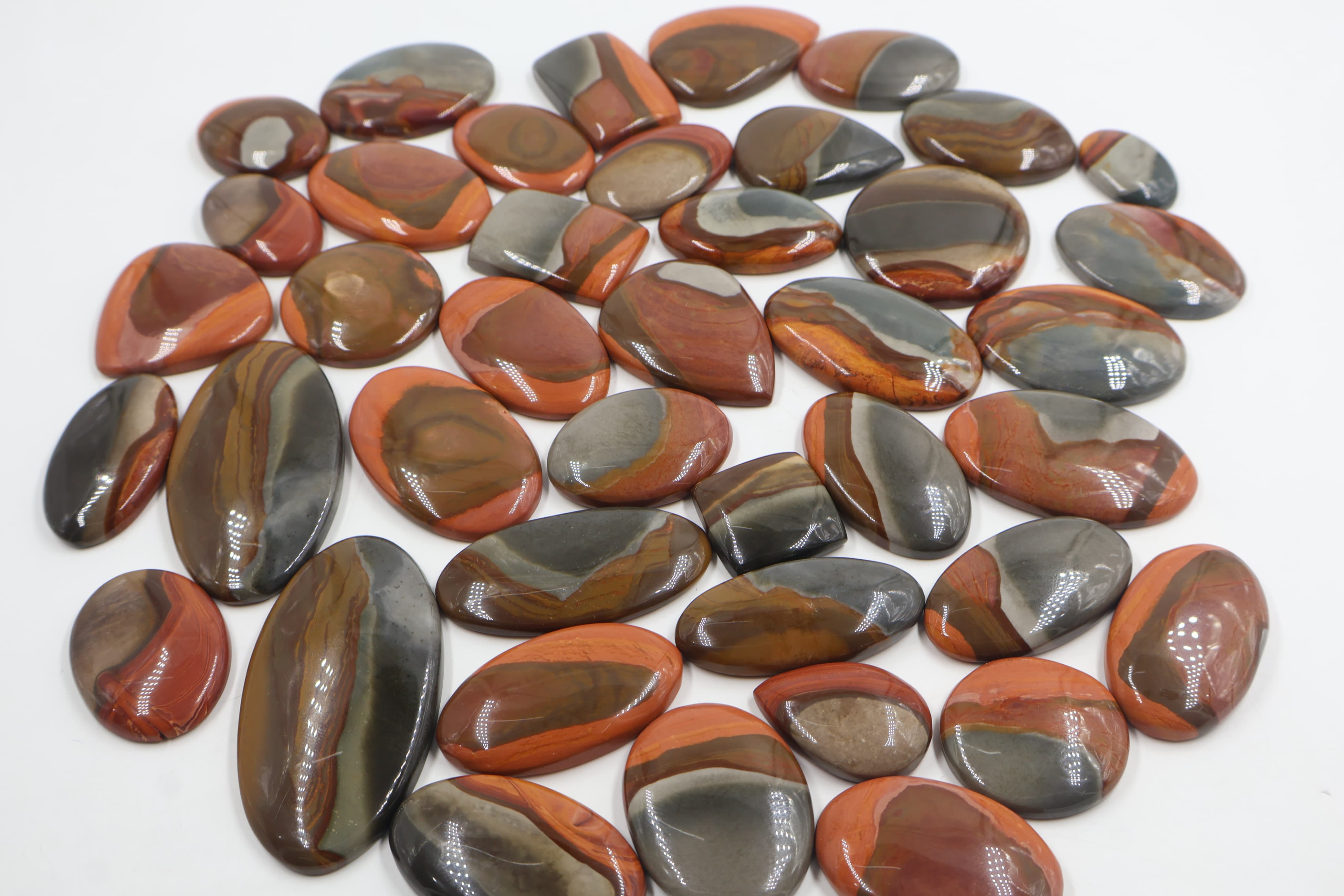 Natural Polygram Jasper Mix Shape -Size Gemstone (Cabochon )  Polychrome Jasper 