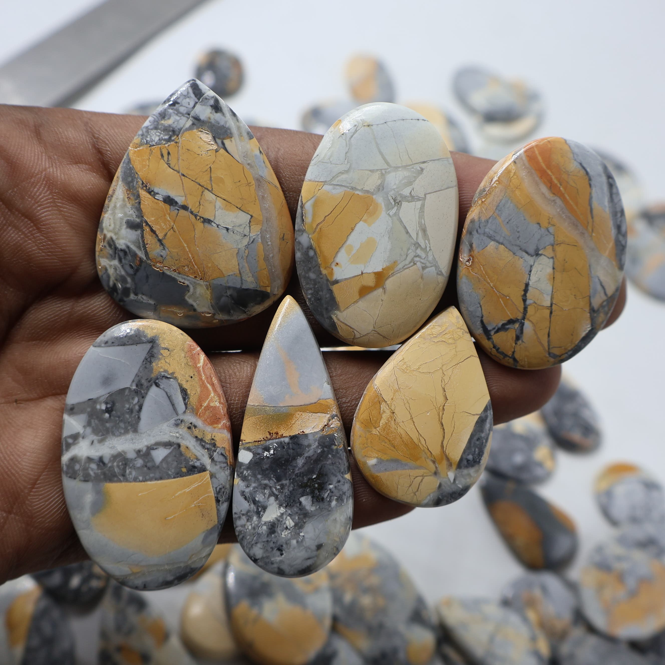 Natural Buy Maligano Jasper  Mix Shape -Size Gemstone (Cabochon )  Maligano Jasper