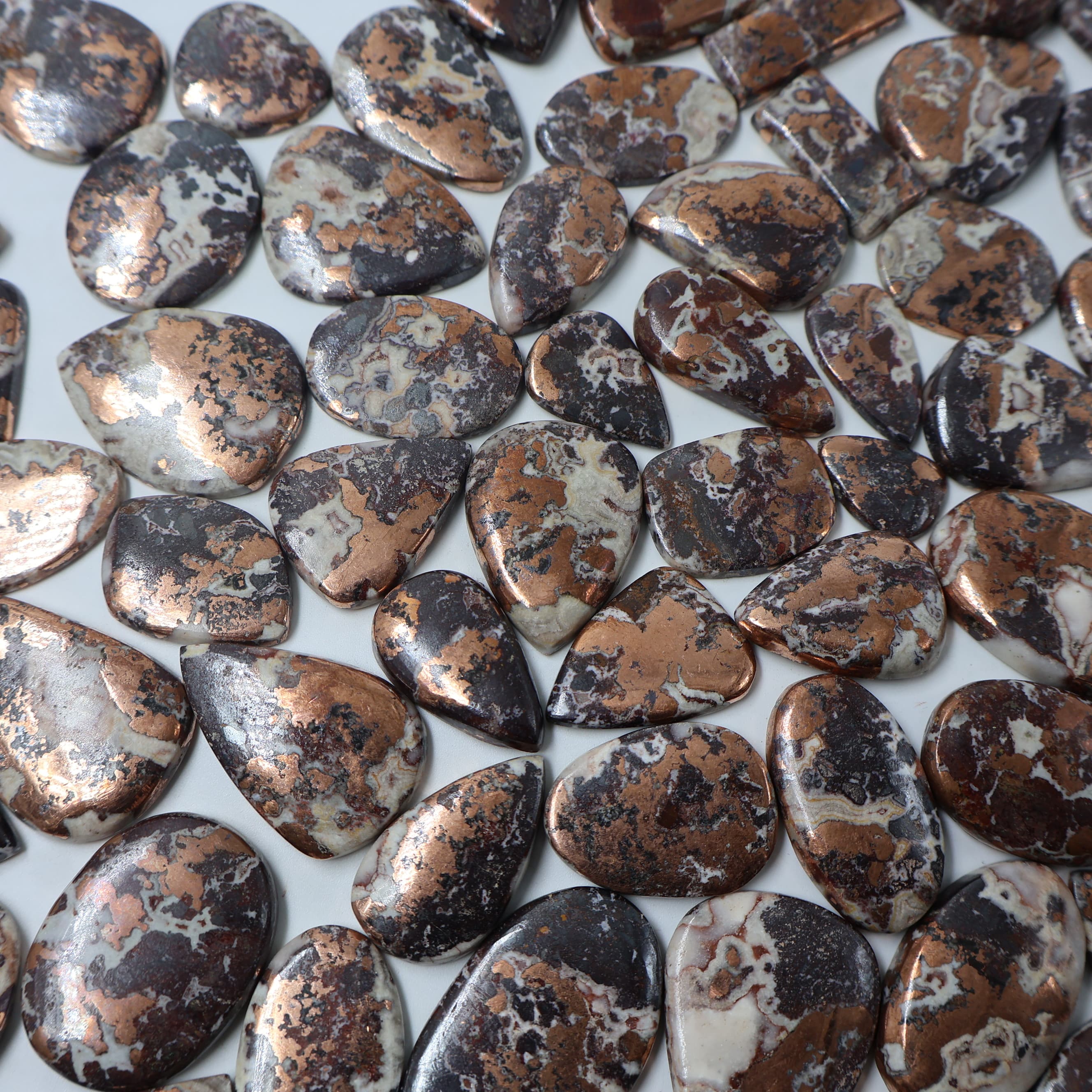Natural Buy Native Copper Mix Shape -Size Gemstone (Cabochon )  Native Copper