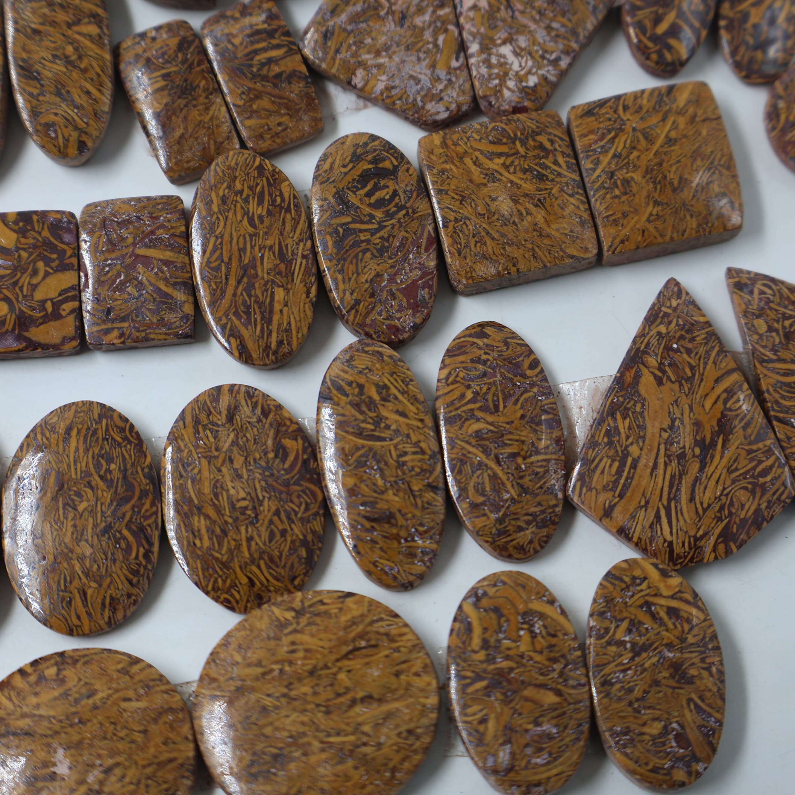 Natural Mariam Jasper Pair Mix  -Size Gemstone (Cabochon ) Mariam Jasper 