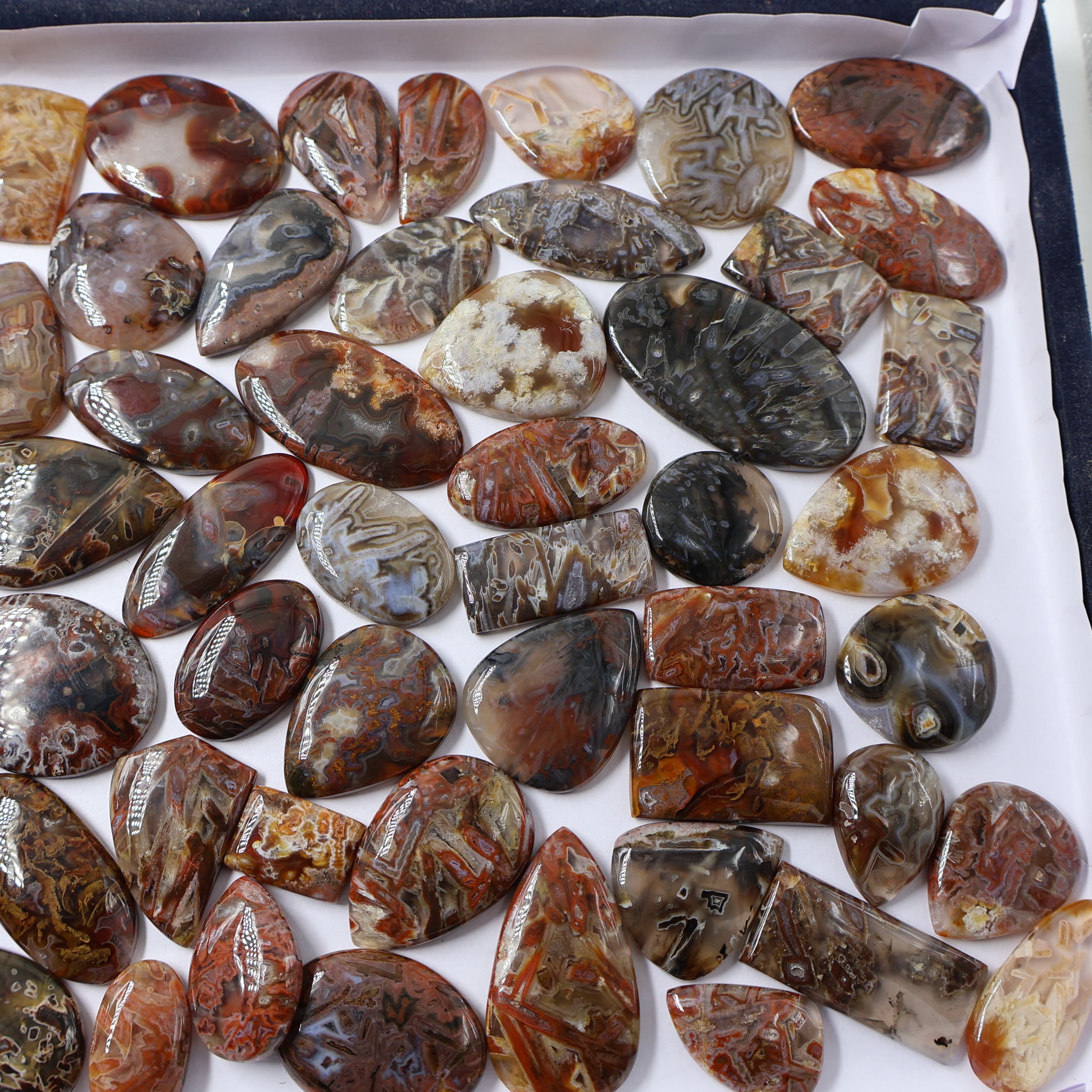 Natural Turkey Agate Mix  -Size Gemstone (Cabochon ) Stick Agate