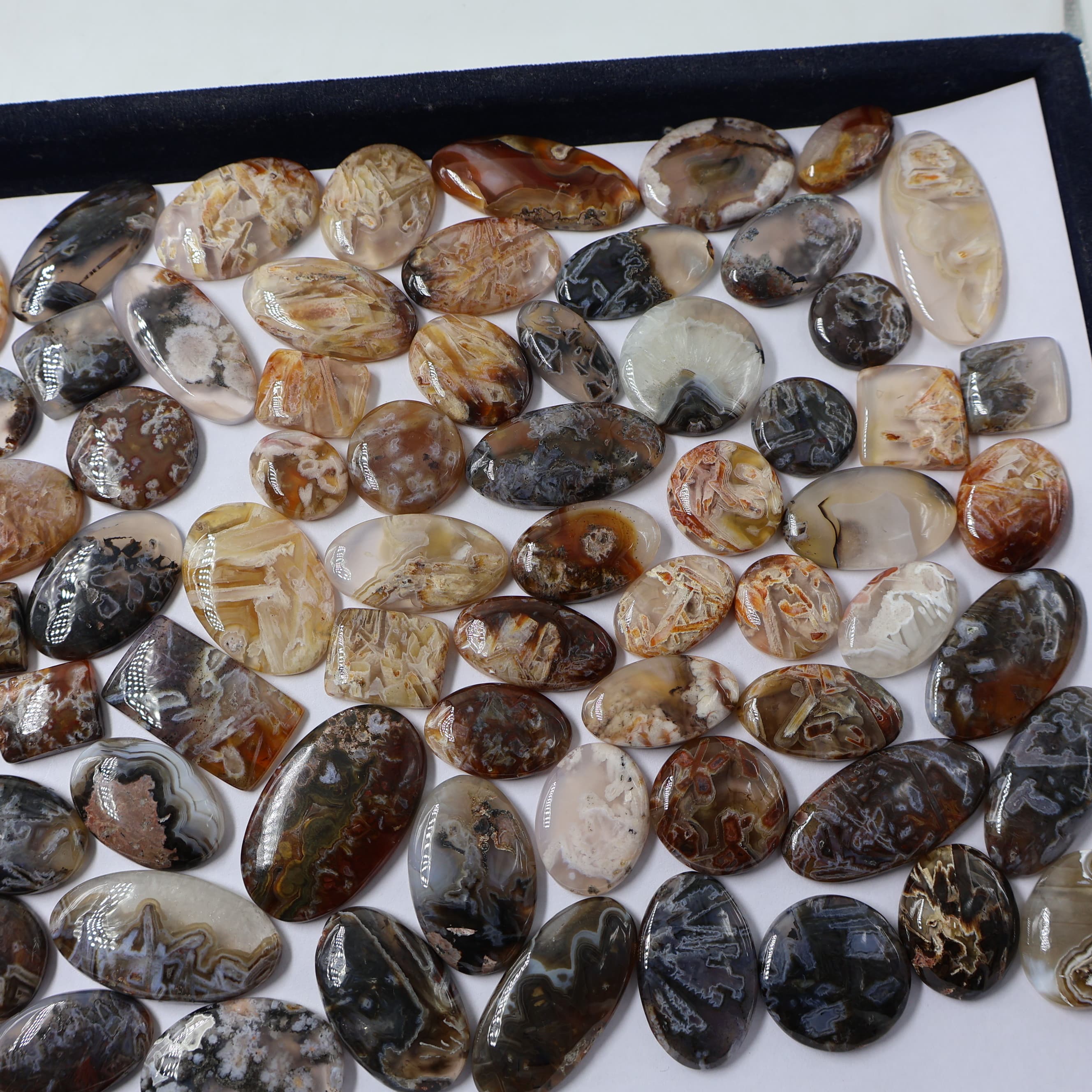 Natural Turkey Agate Mix  -Size Gemstone (Cabochon ) Stick Agate