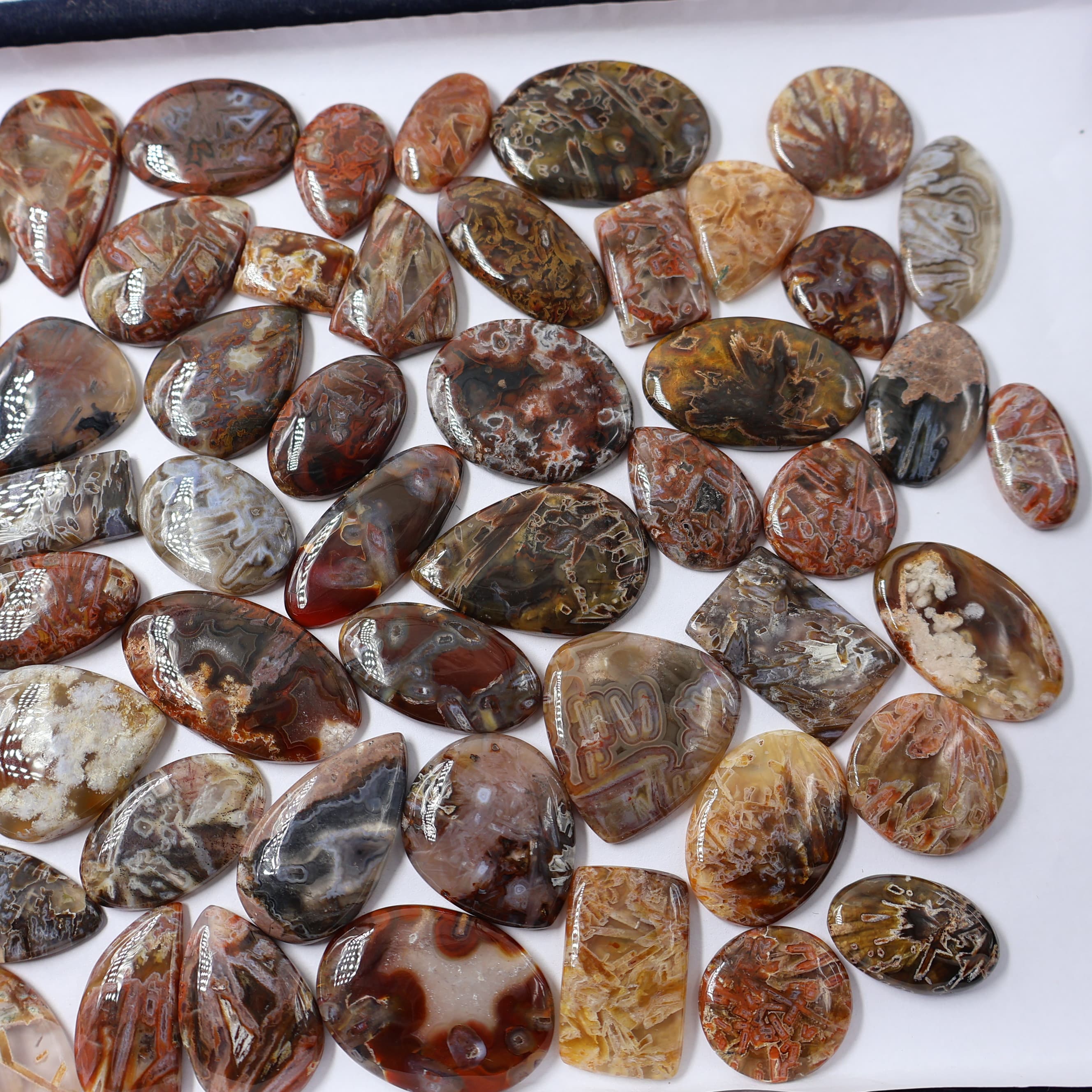Natural Turkey Agate Mix  -Size Gemstone (Cabochon ) Stick Agate
