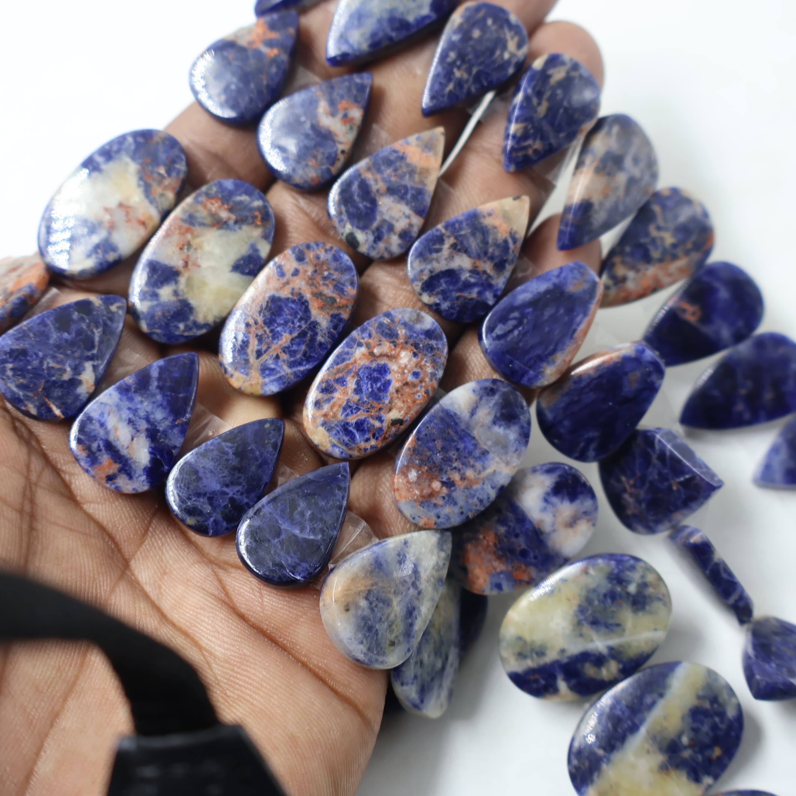 Natural Sodolite Pair Mix  -Size Gemstone (Cabochon ) Sodolite   