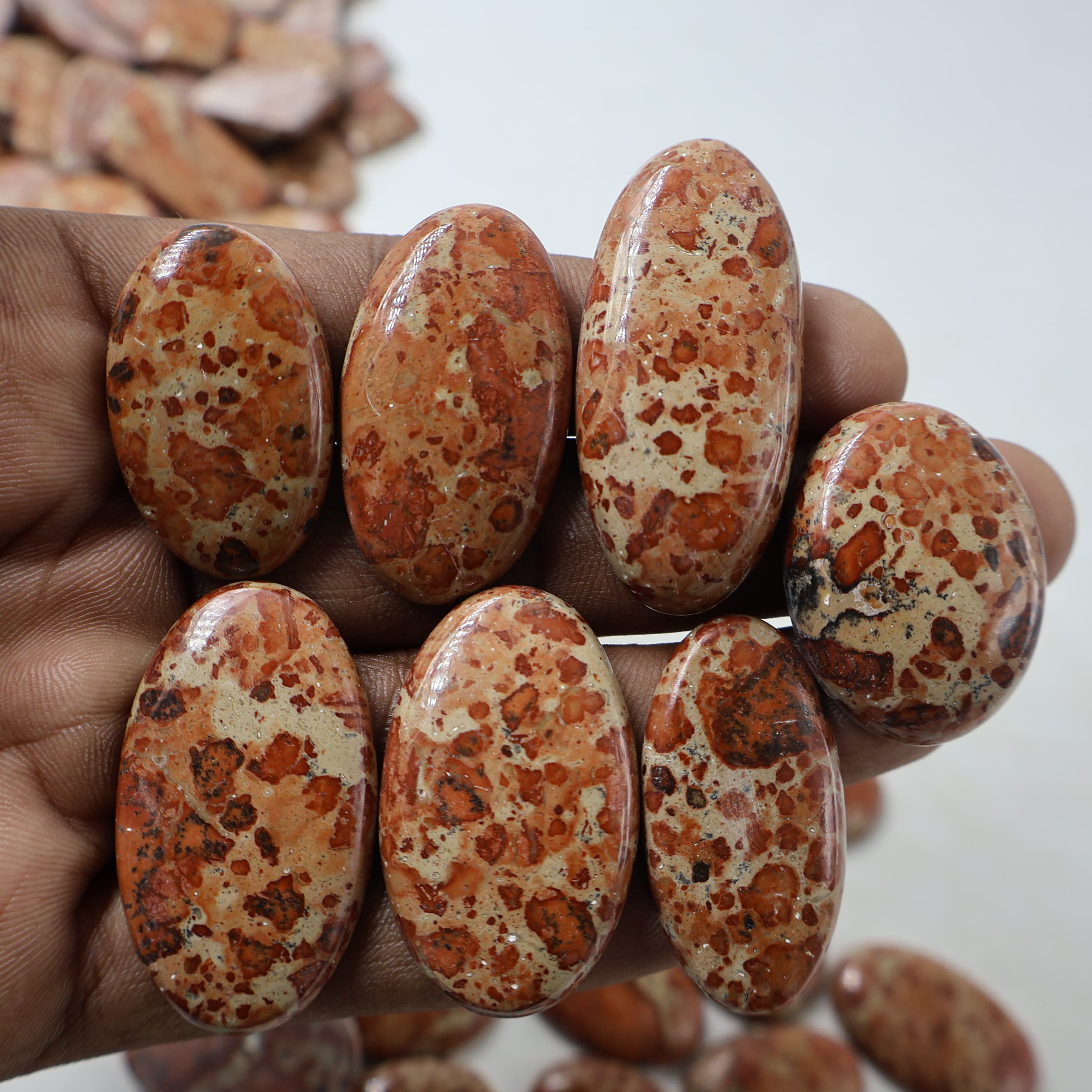 Natural Asteroid Jasper Oval -Size Gemstone (Cabochon ) Asteroid Jasper