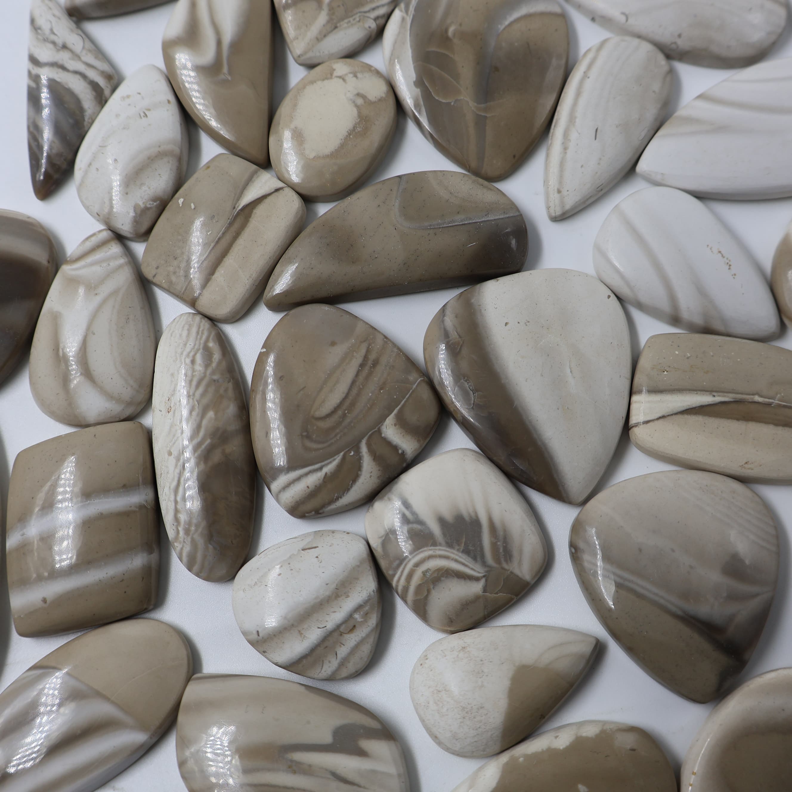 Natural Flint Jasper  Mix-Size Gemstone (Cabochon ) Flint Jasper