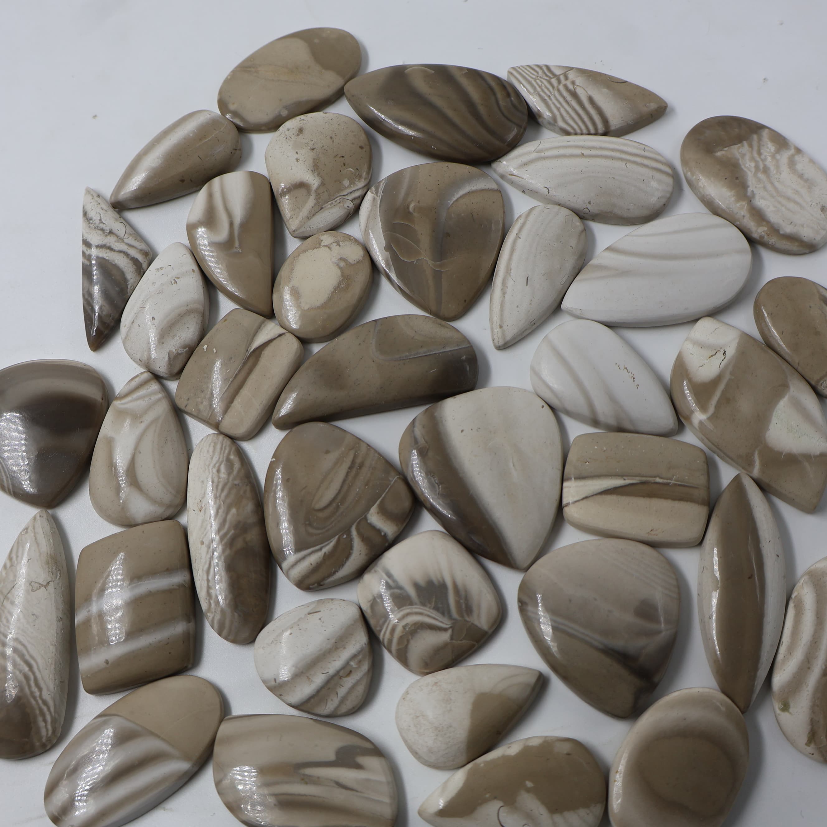 Natural Flint Jasper  Mix-Size Gemstone (Cabochon ) Flint Jasper