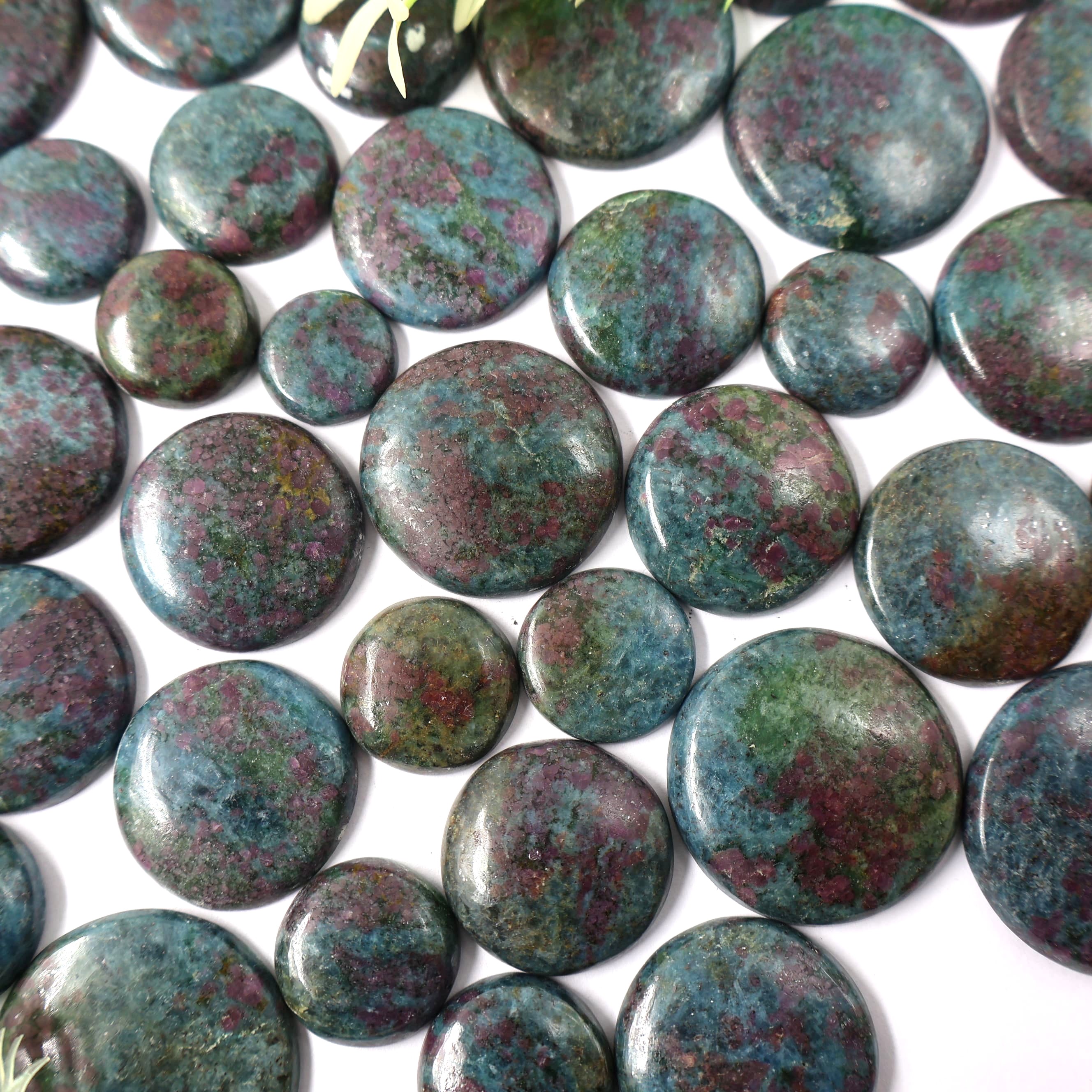 Natural Ruby Kyanite Mix Shape -Size Gemstone (Cabochon ) Ruby 