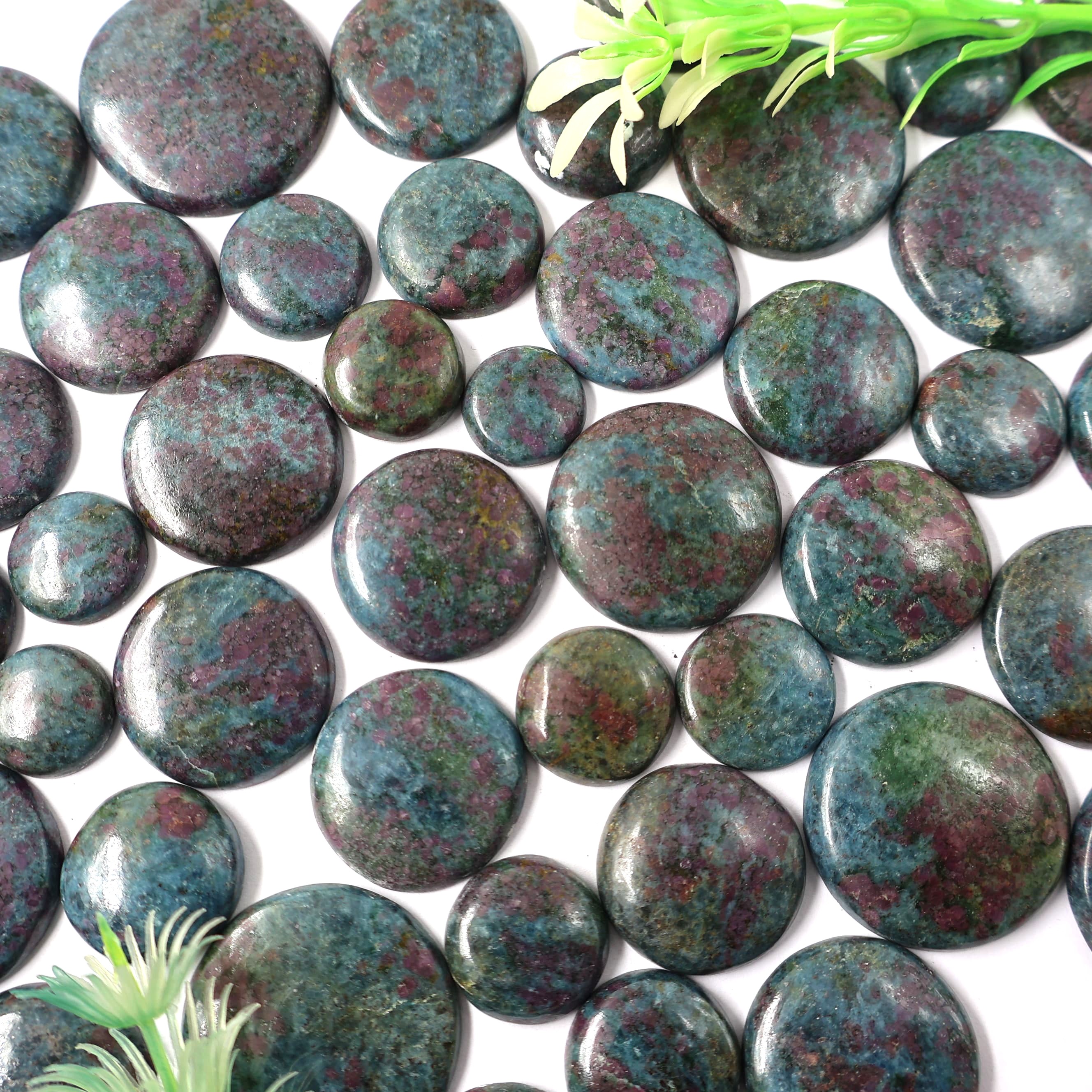 Natural Ruby Kyanite Mix Shape -Size Gemstone (Cabochon ) Ruby 