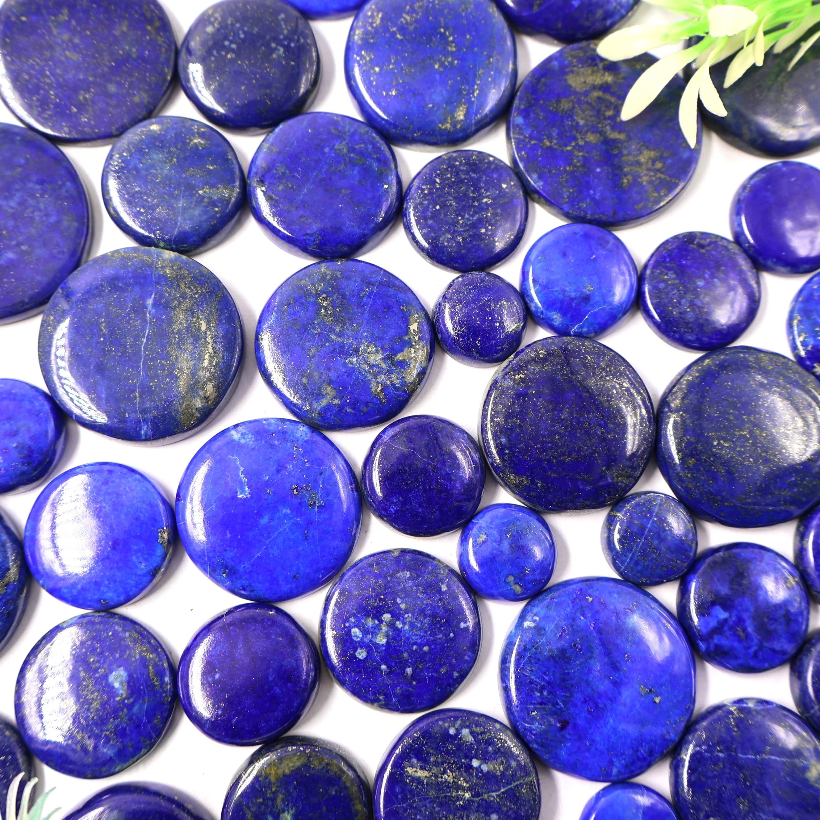 Natural Lapis Lazuli Round Shape -Size Gemstone (Cabochon )  Lapis Lazuli
