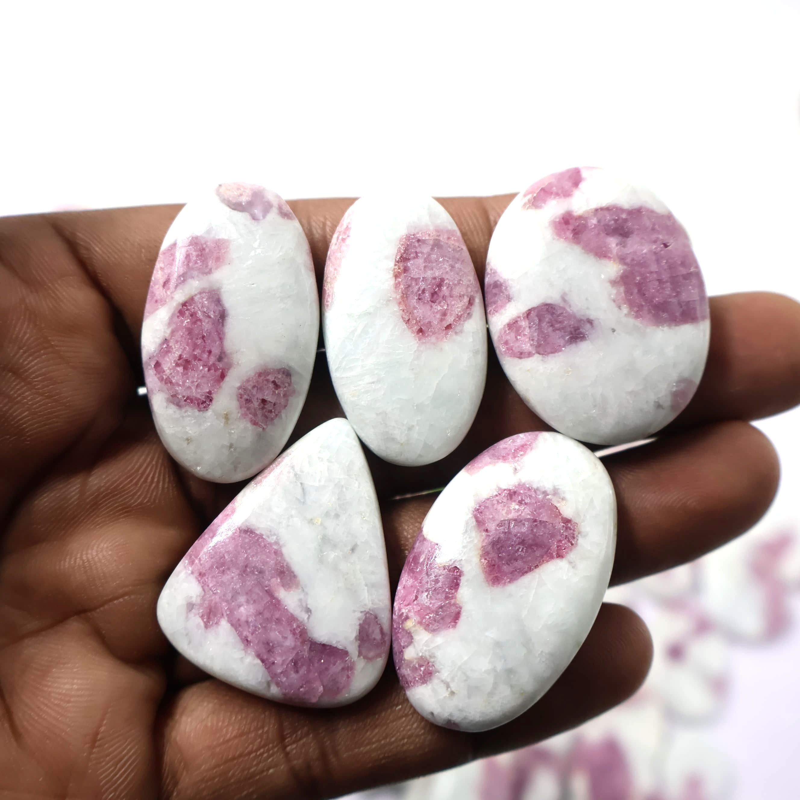 Natural Pink Tourmaline Mix  -Size Gemstone (Cabochon ) Tourmaline 